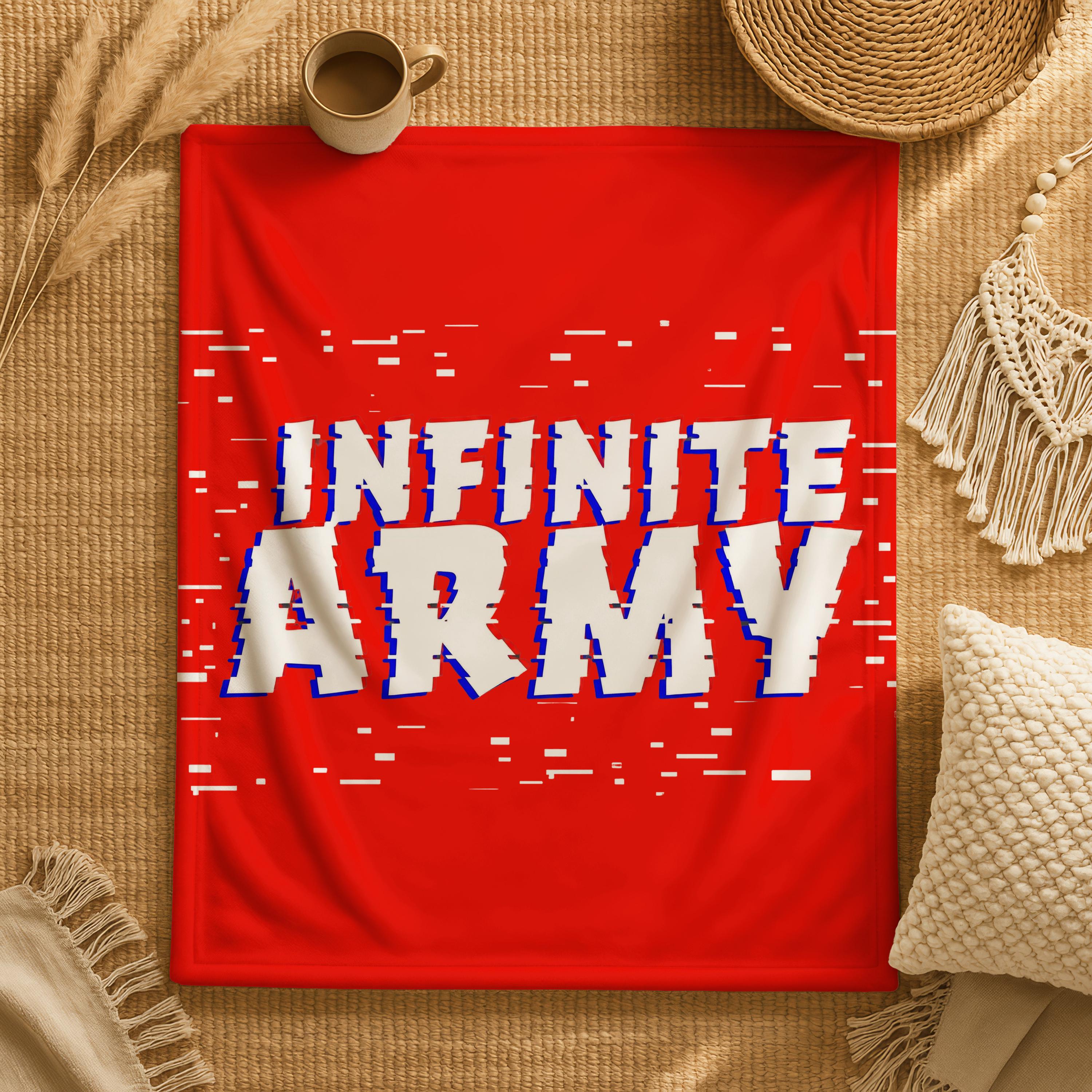 Infinite Army Blanket,Tactical Gamer Throw,Military Strategy Game Inspired Throw,Army Style Decor Gift for Gamer,Military Style Gift for Him