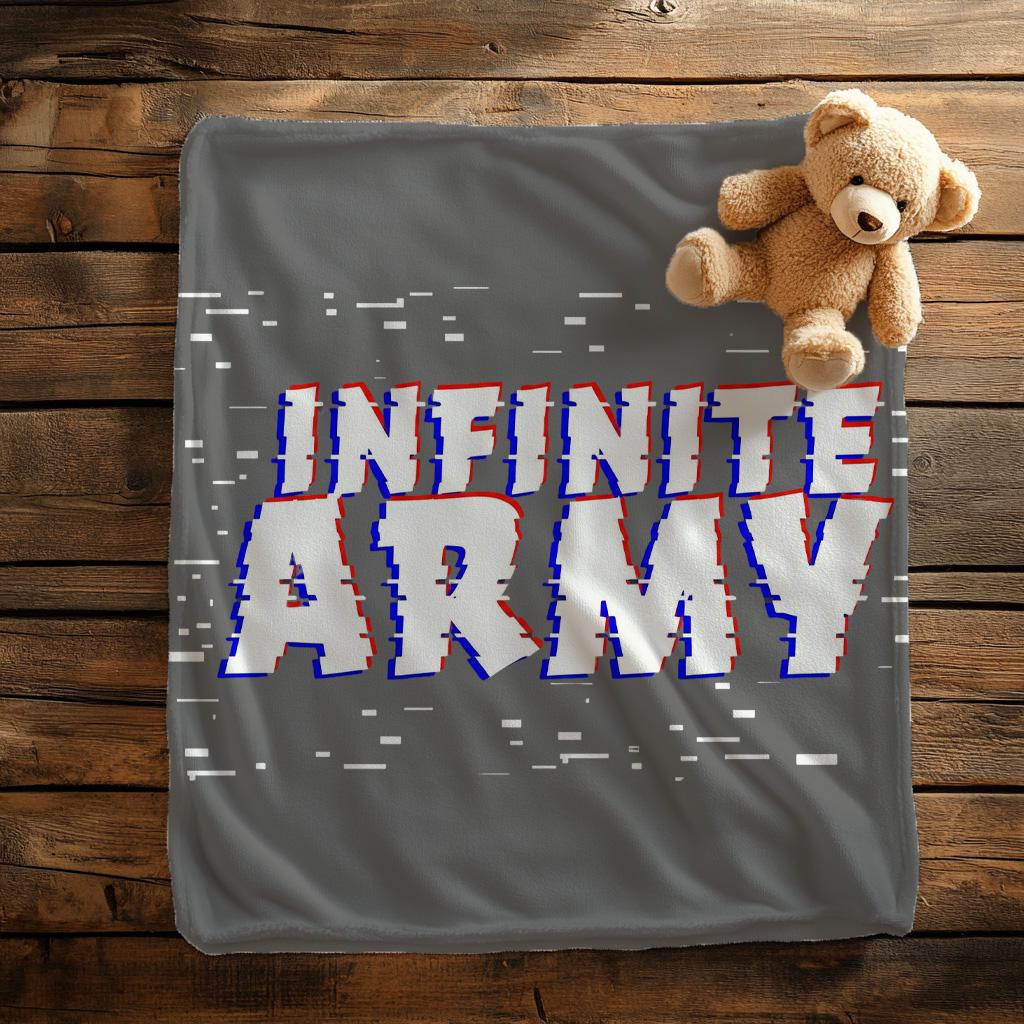 Infinite Army Blanket,Tactical Gamer Throw,Military Strategy Game Inspired Throw,Army Style Decor Gift for Gamer,Military Style Gift for Him