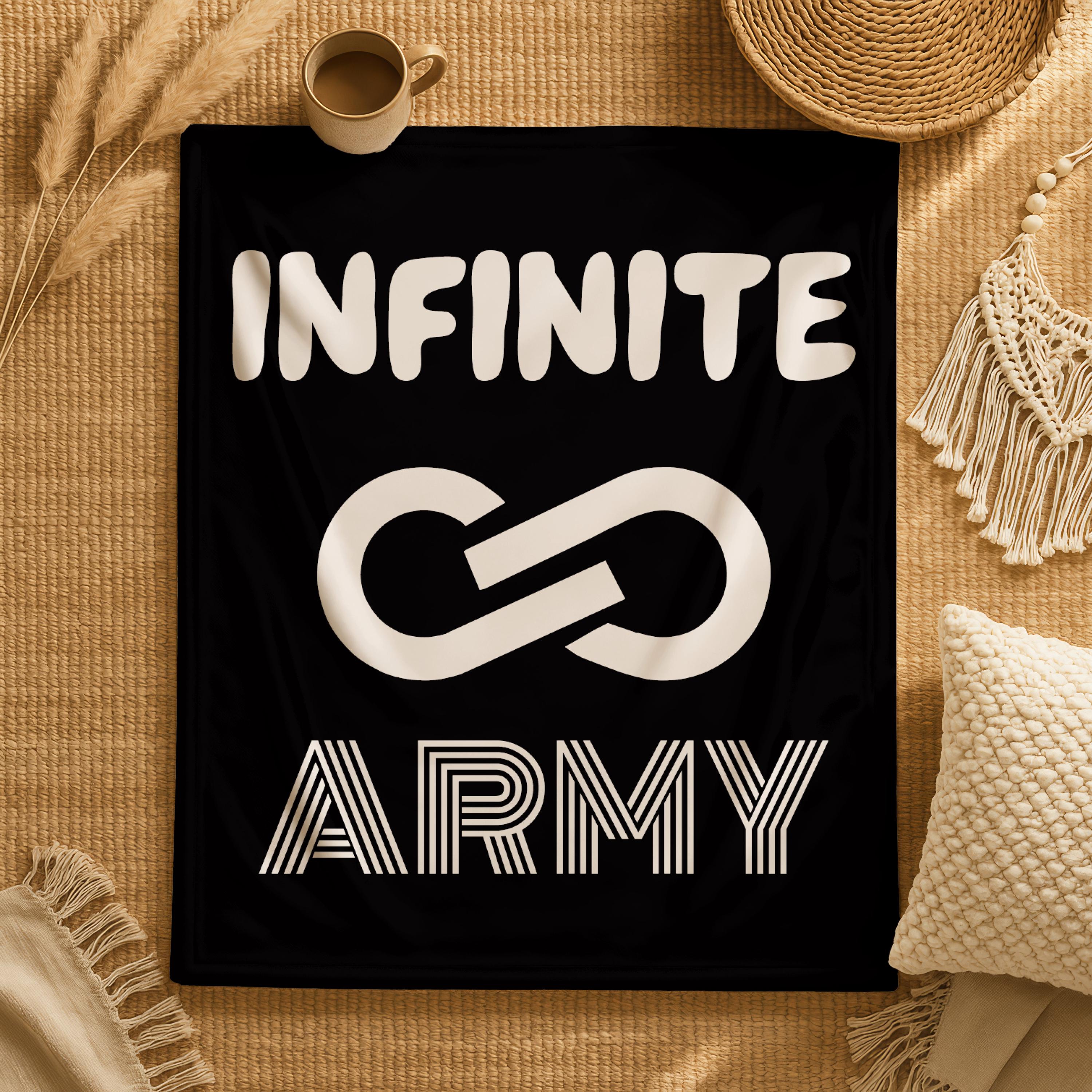 Infinite Army Throw Blanket, Cool Gaming Bedroom Decor, Gamer Boy Gift, Youth Infinite Army Gift, Infinite Army Merch Blanket Gift for Him