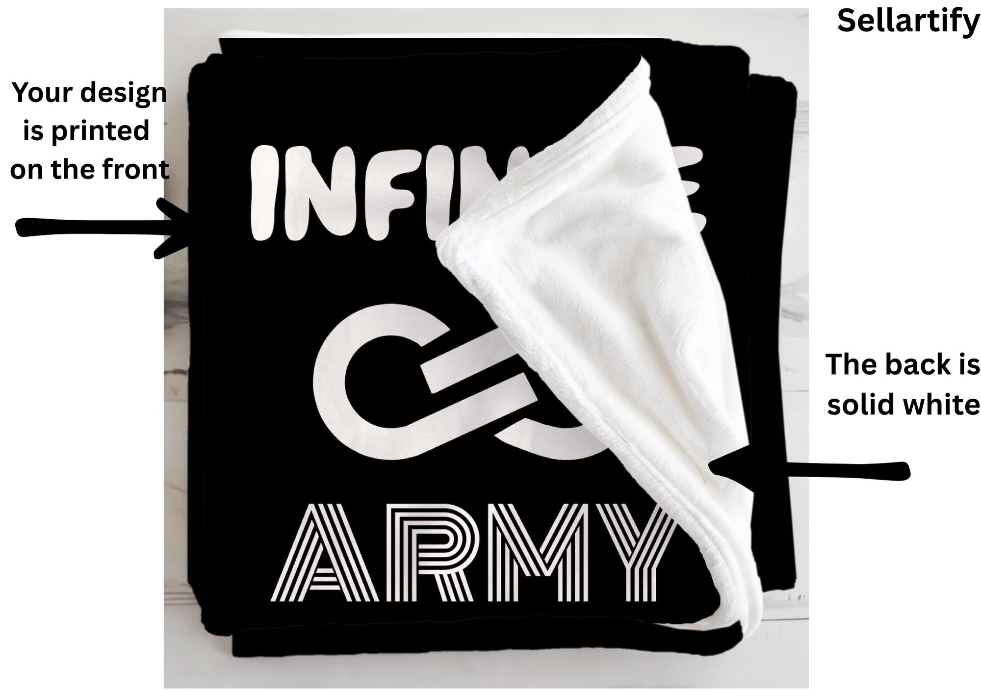 Infinite Army Throw Blanket, Cool Gaming Bedroom Decor, Gamer Boy Gift, Youth Infinite Army Gift, Infinite Army Merch Blanket Gift for Him