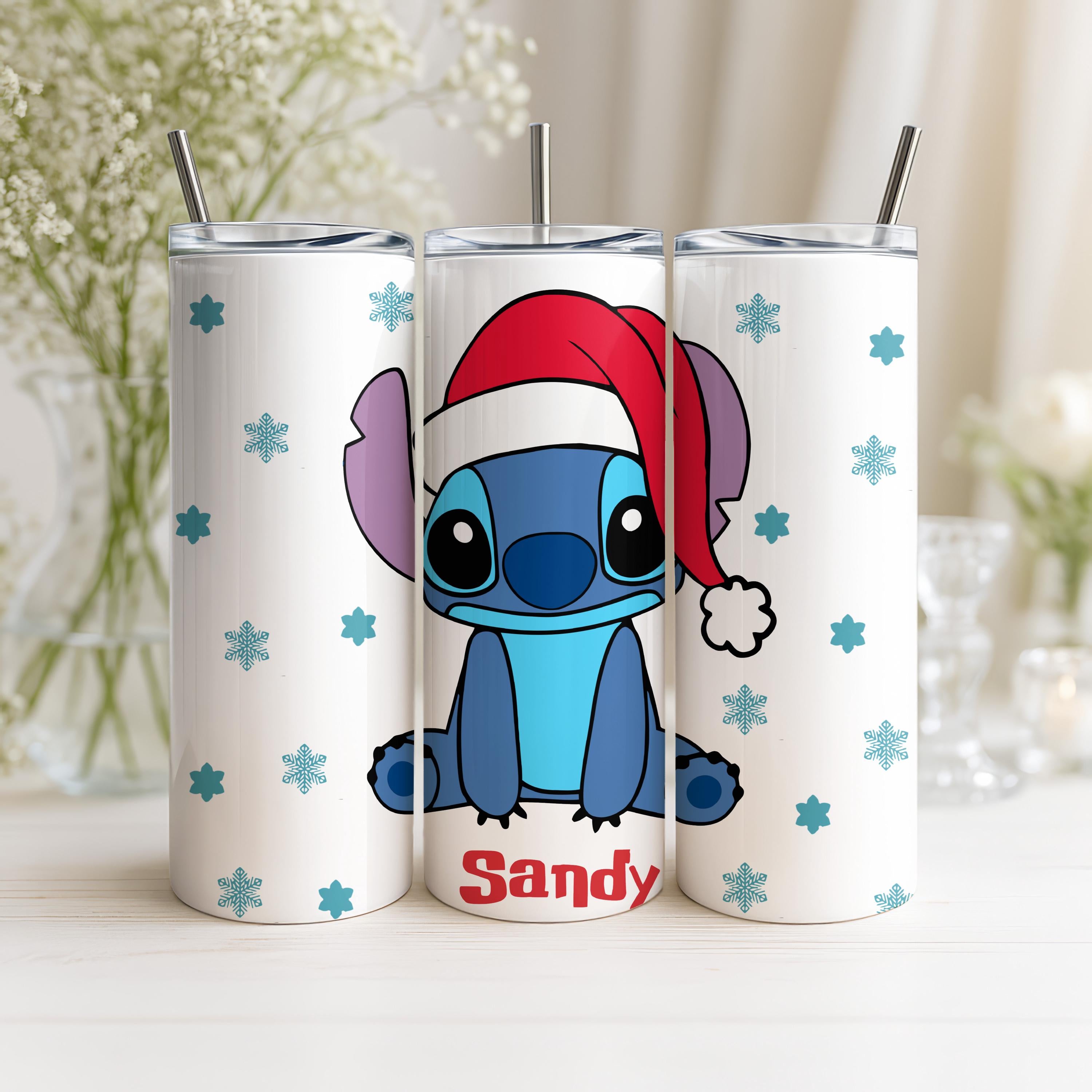 Personalized Stitch Tumbler with Name, Lilo and Stitch Travel Mug, Christmas Lilo and Stitch Water Bottle, Kids Gifts, Ohana Means Family