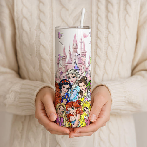 20 oz Princess-Themed Skinny Tumbler