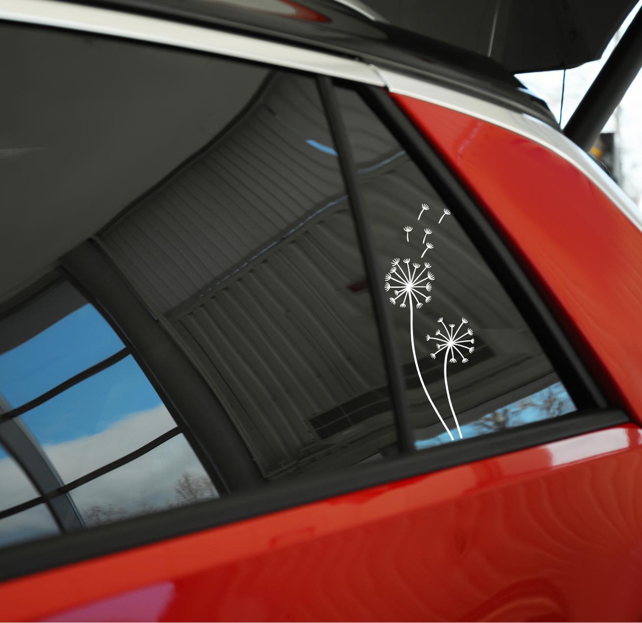 Dandelion Car Sticker, Flower Decal, Bumper Sticker,Wildflowers Window Decal Vinyl,Boho Pretty Dandelion Blowing in the Wind Sticker Decal