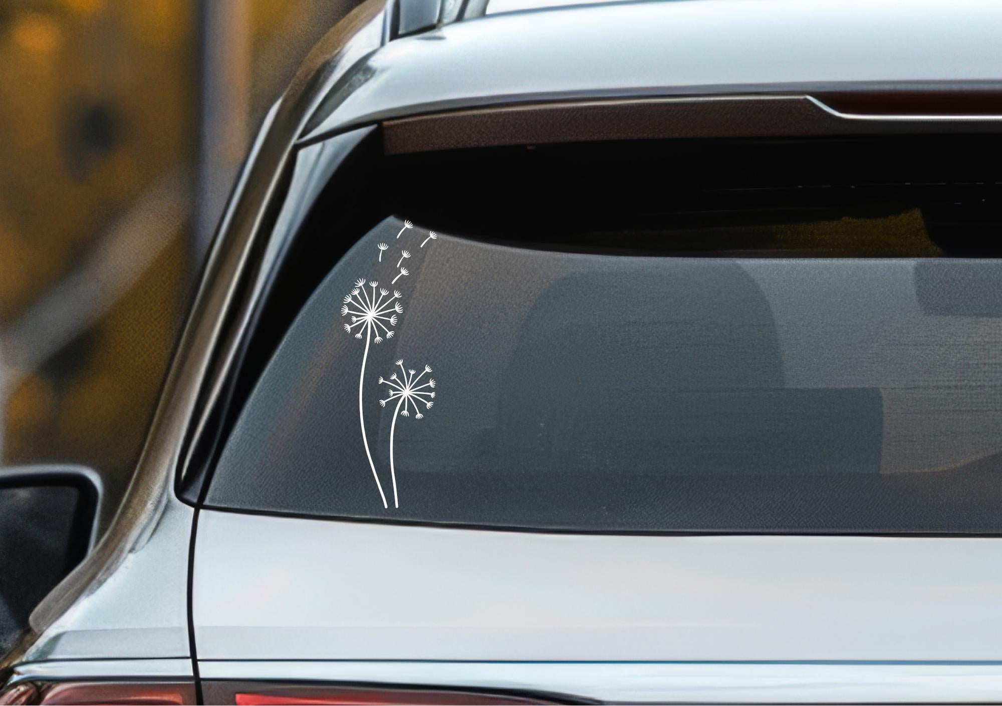 Dandelion Car Sticker, Flower Decal, Bumper Sticker,Wildflowers Window Decal Vinyl,Boho Pretty Dandelion Blowing in the Wind Sticker Decal