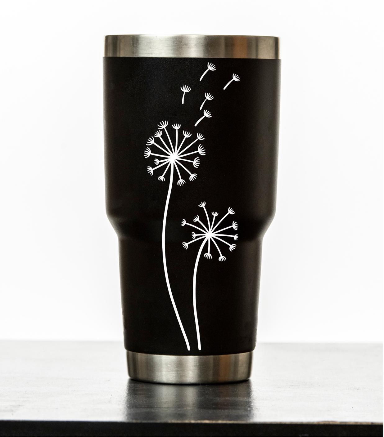 Dandelion Car Sticker, Flower Decal, Bumper Sticker,Wildflowers Window Decal Vinyl,Boho Pretty Dandelion Blowing in the Wind Sticker Decal