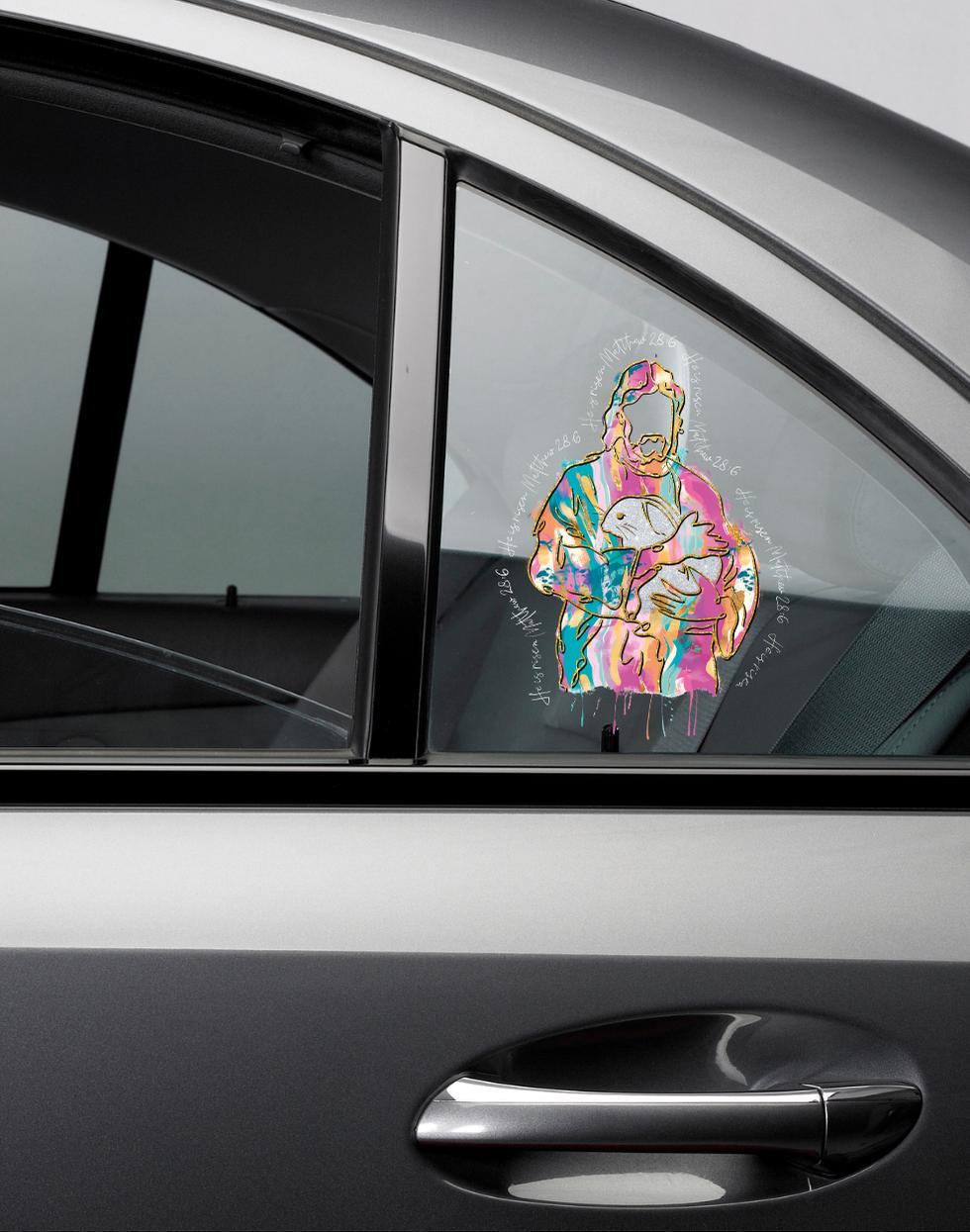 Jesus Matthew 28.6 Vinly Car Sticker,Jesus Lover Decal,He Is Risen Matthew 28:6,Religious Vinyl Decal,Jesus Sticker Vinyl Car Decal