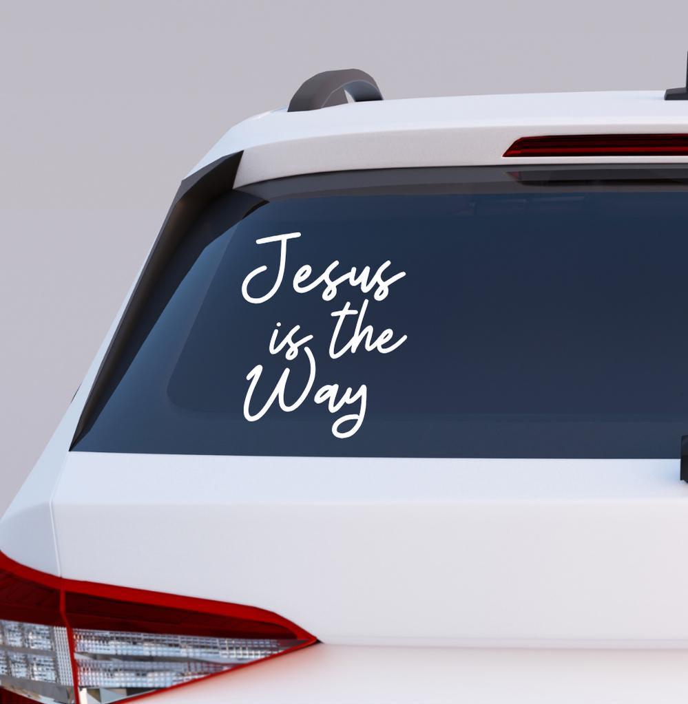Jesus is the Way Sticker Decal,Jesus Decal,Jesus is the Way Decal Bumper Sticker,Faith Sticker,Christian Car Decal,Religious Vinyl Decal