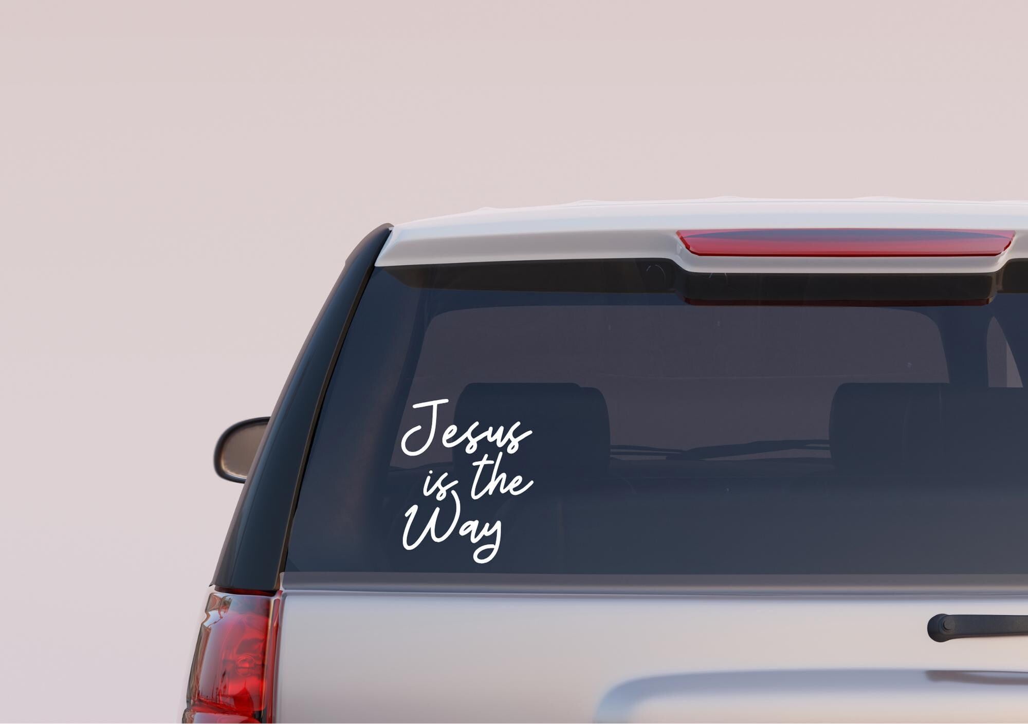 Jesus is the Way Sticker Decal,Jesus Decal,Jesus is the Way Decal Bumper Sticker,Faith Sticker,Christian Car Decal,Religious Vinyl Decal