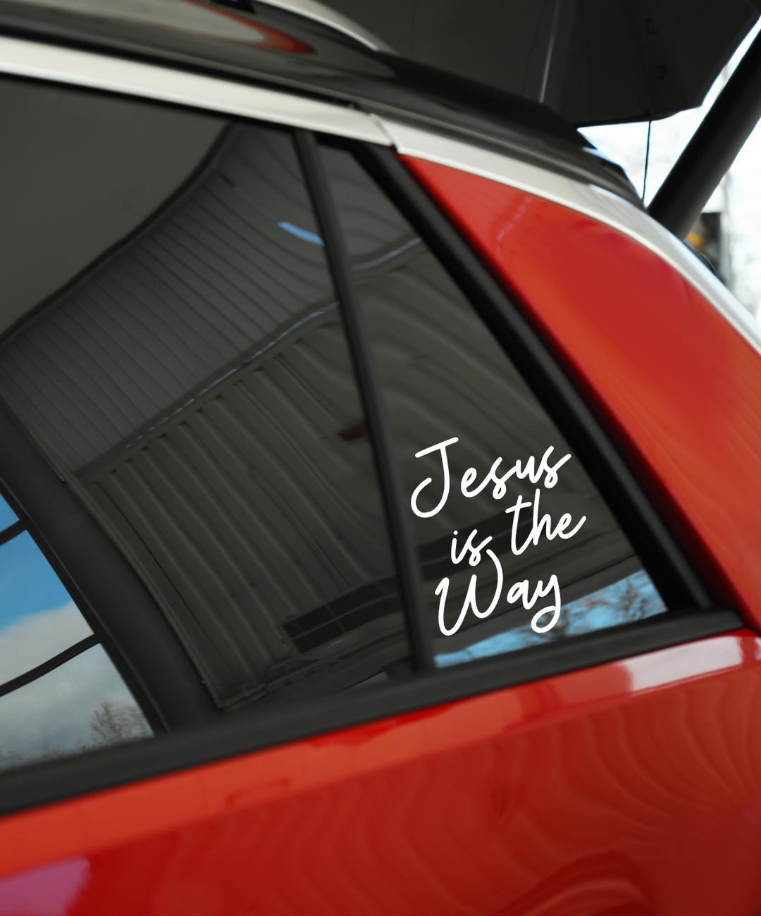 Jesus is the Way Sticker Decal,Jesus Decal,Jesus is the Way Decal Bumper Sticker,Faith Sticker,Christian Car Decal,Religious Vinyl Decal