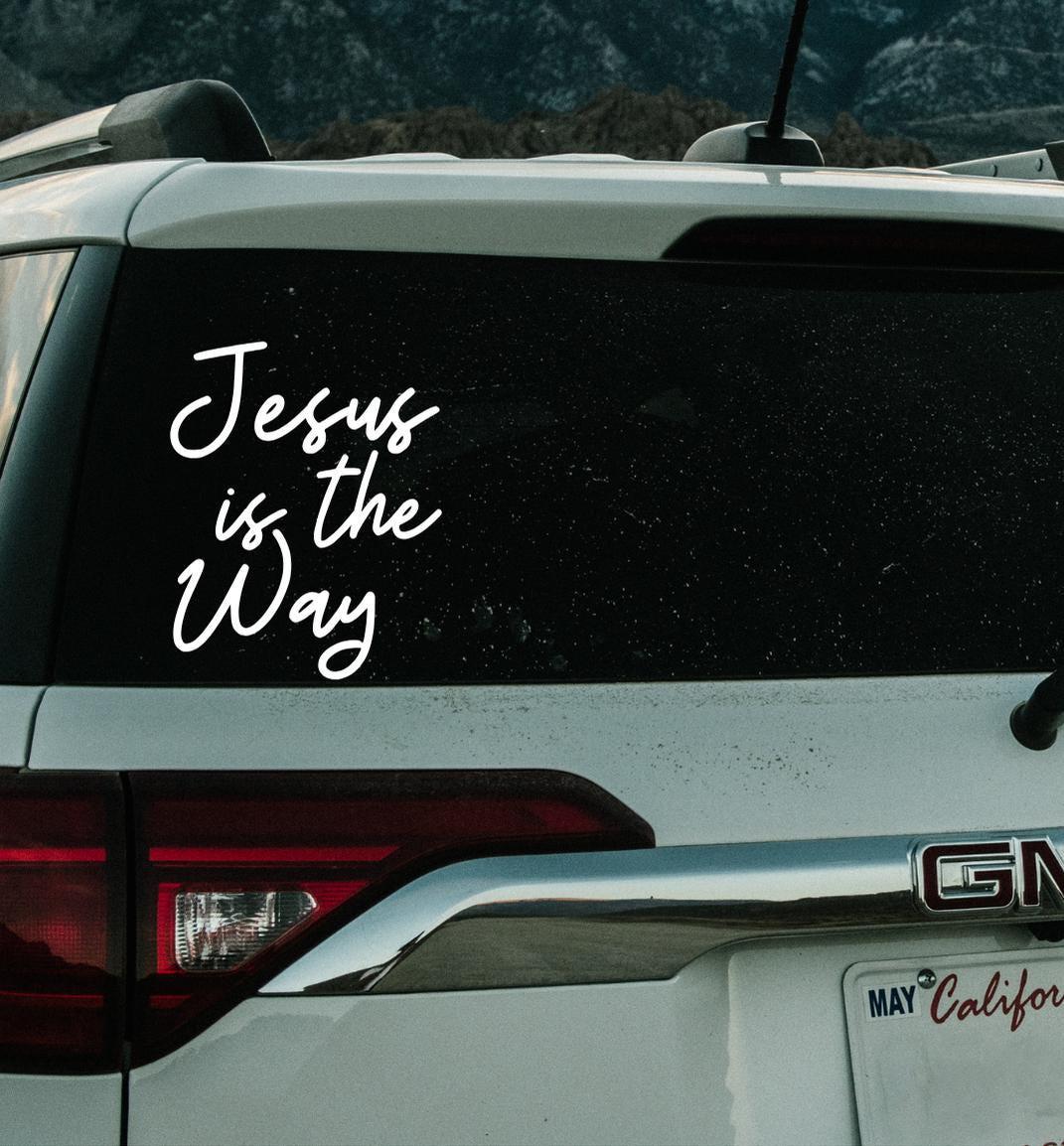 Jesus is the Way Sticker Decal,Jesus Decal,Jesus is the Way Decal Bumper Sticker,Faith Sticker,Christian Car Decal,Religious Vinyl Decal