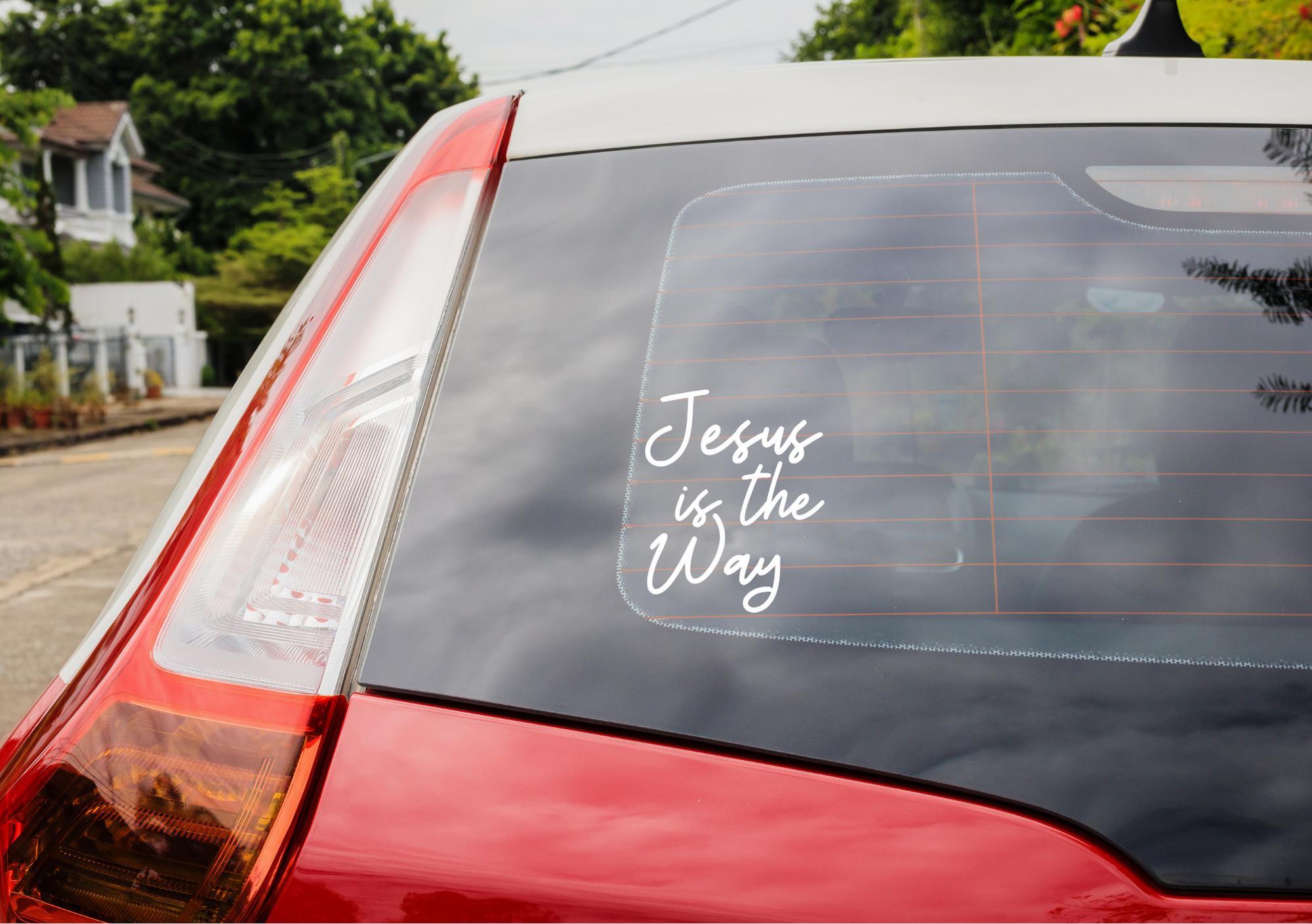 Jesus is the Way Sticker Decal,Jesus Decal,Jesus is the Way Decal Bumper Sticker,Faith Sticker,Christian Car Decal,Religious Vinyl Decal