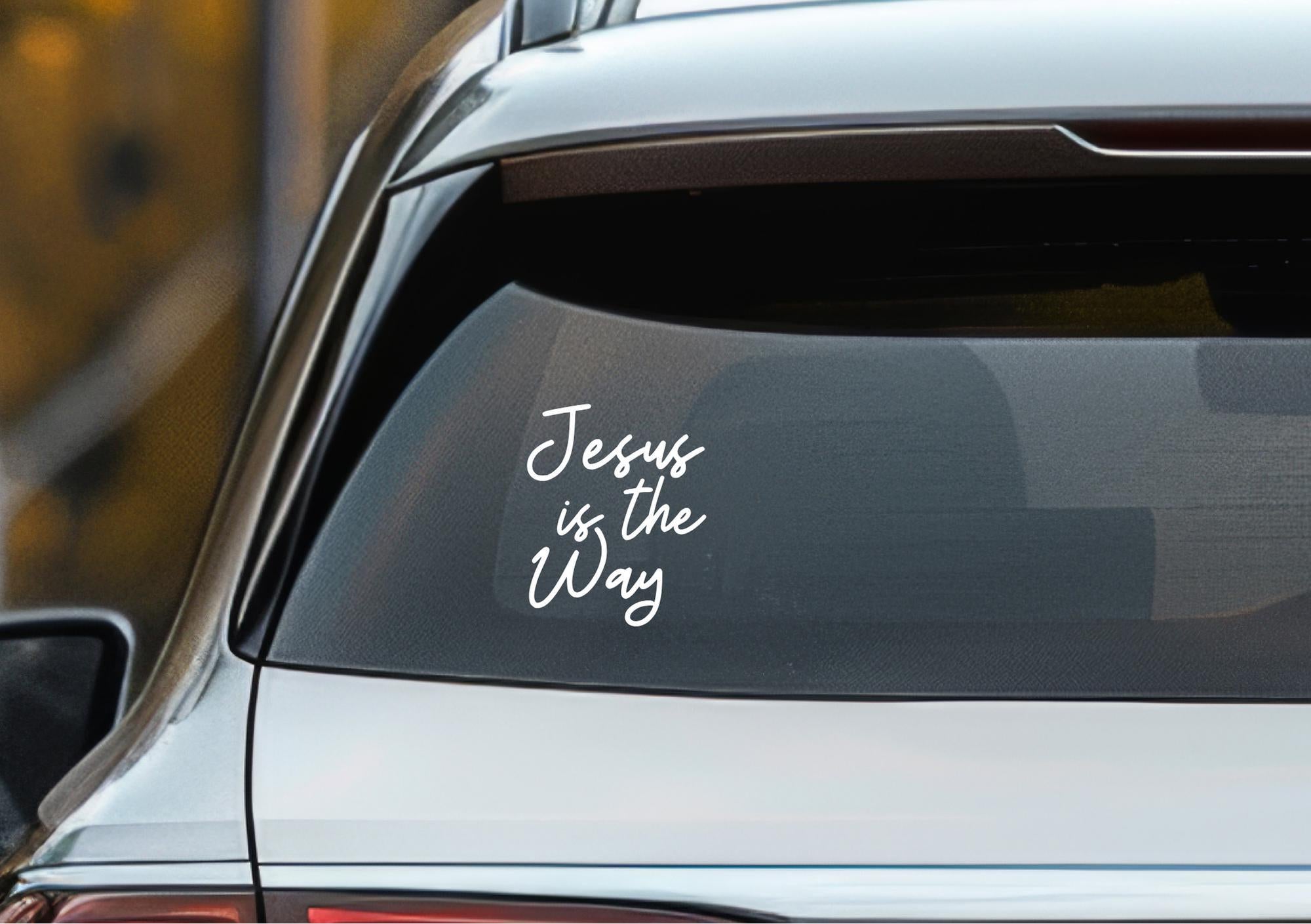 Jesus is the Way Sticker Decal,Jesus Decal,Jesus is the Way Decal Bumper Sticker,Faith Sticker,Christian Car Decal,Religious Vinyl Decal