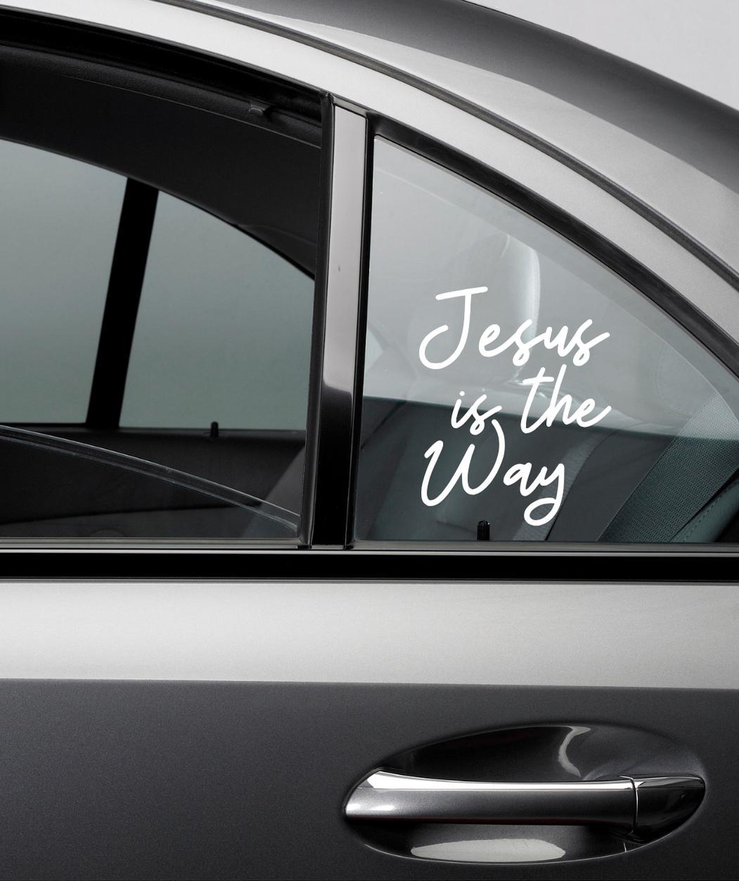 Jesus is the Way Sticker Decal,Jesus Decal,Jesus is the Way Decal Bumper Sticker,Faith Sticker,Christian Car Decal,Religious Vinyl Decal