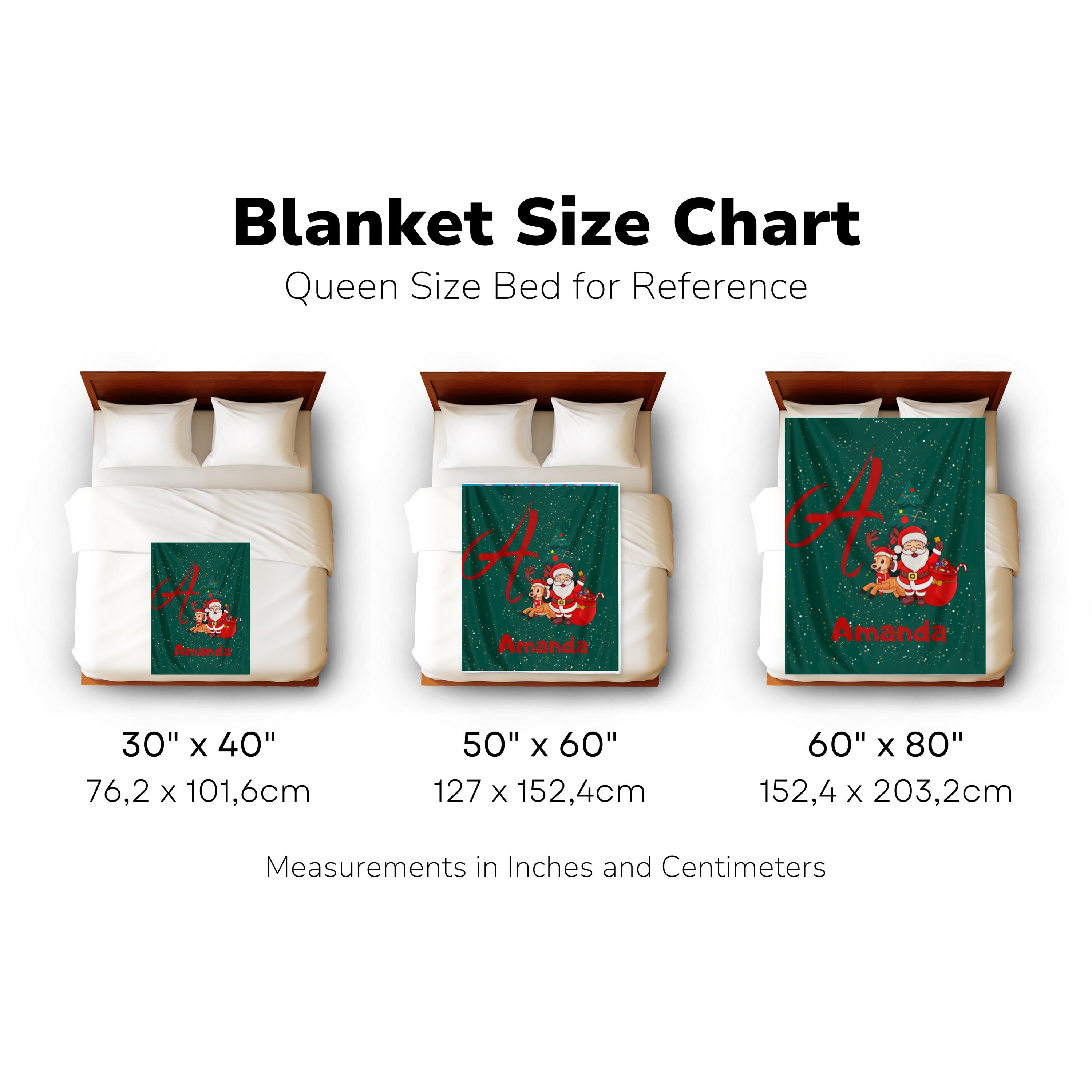 Personalized Christmas Blanket,Custom Name Xmas Blanket,Home Decor Christmas Gift for Kid Family Friend,Winter Holiday Xmas Gift,Xmas Throw