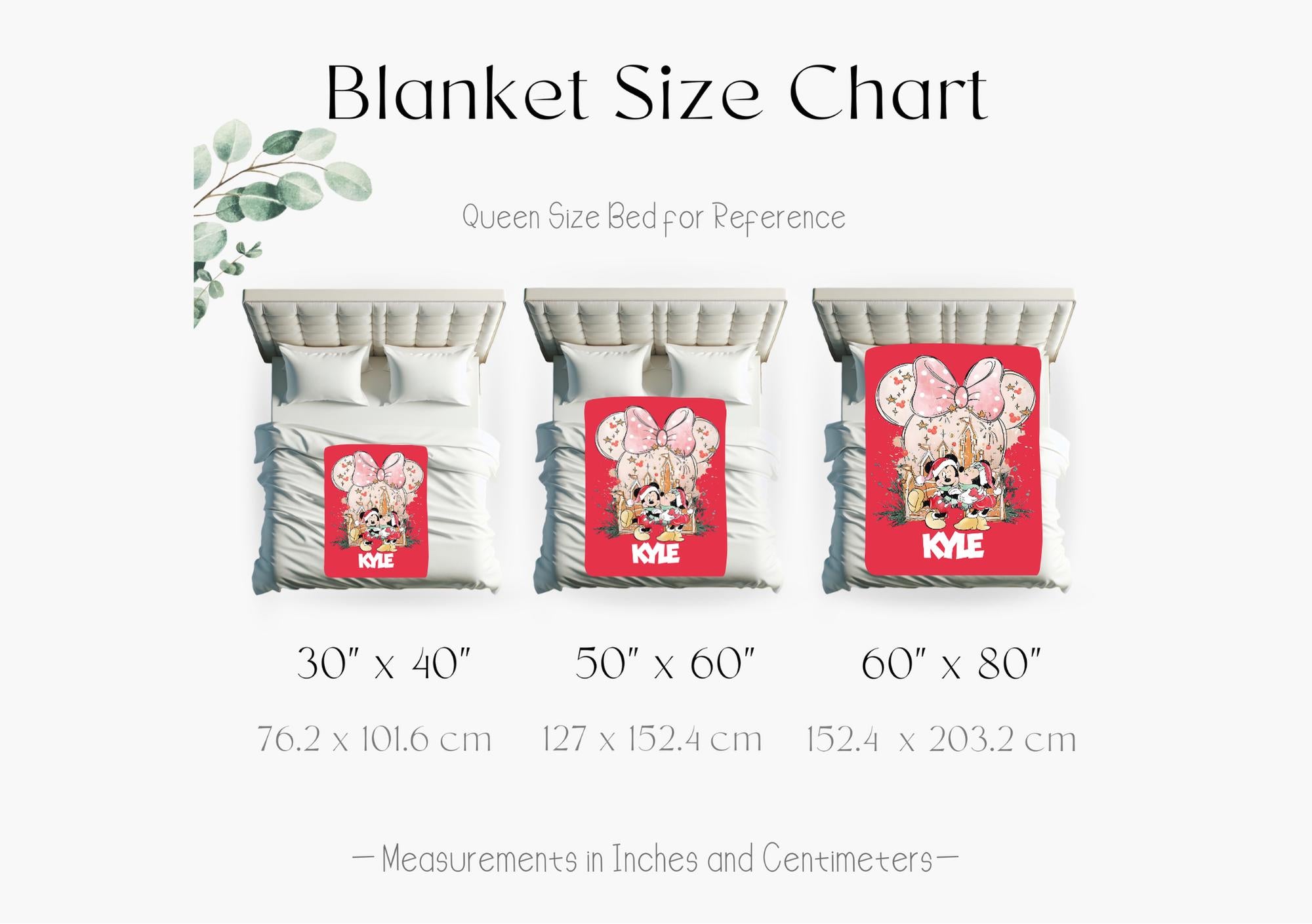 Custom Couple Name Mickey And Minnie Blanket, Mickey Mouse And Minnie Mouse Romantic Disneyland Couple Blanket Gift,Valentine Gifts For Her