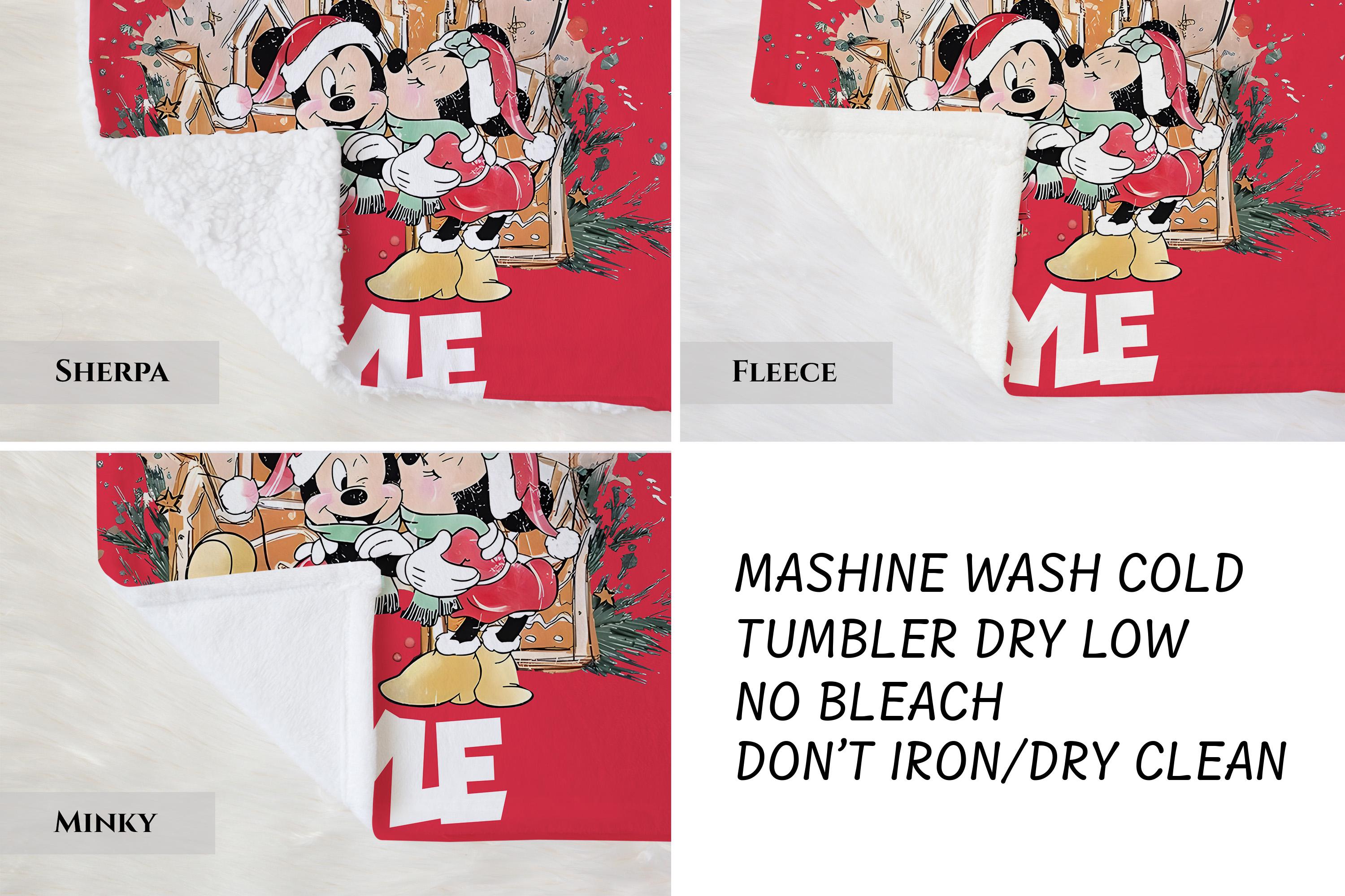 Custom Couple Name Mickey And Minnie Blanket, Mickey Mouse And Minnie Mouse Romantic Disneyland Couple Blanket Gift,Valentine Gifts For Her