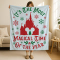 It's The Most Magical Time of the Year Blanket,Magic Kingdom Blanket,Disney Xmas Blanket,Disney Castle Throw Blanket, Blanket Gifts for Her