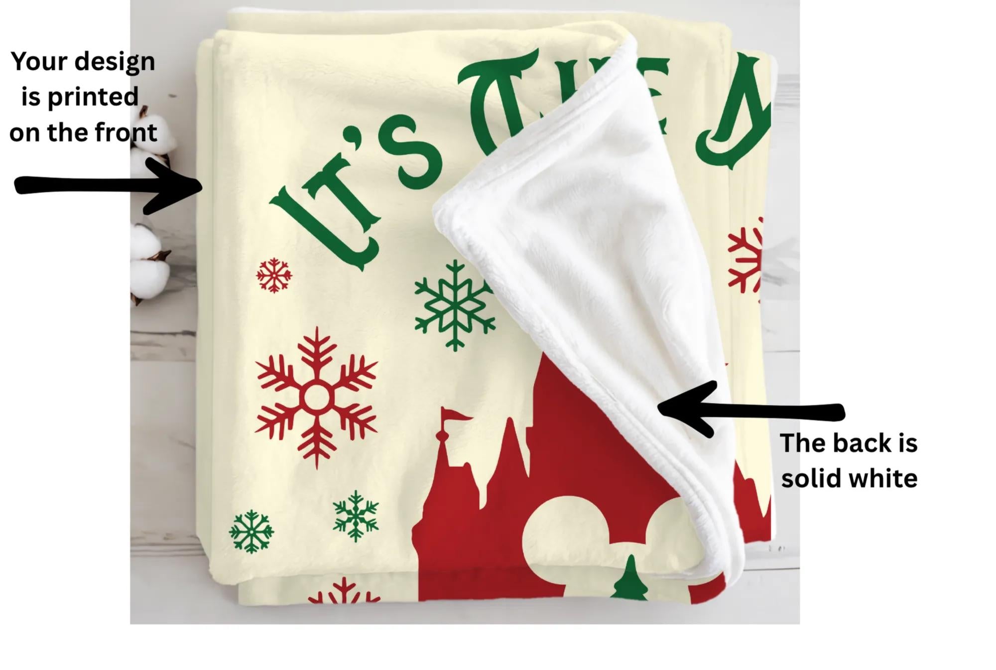 It's The Most Magical Time of the Year Blanket,Magic Kingdom Blanket,Disney Xmas Blanket,Disney Castle Throw Blanket, Blanket Gifts for Her