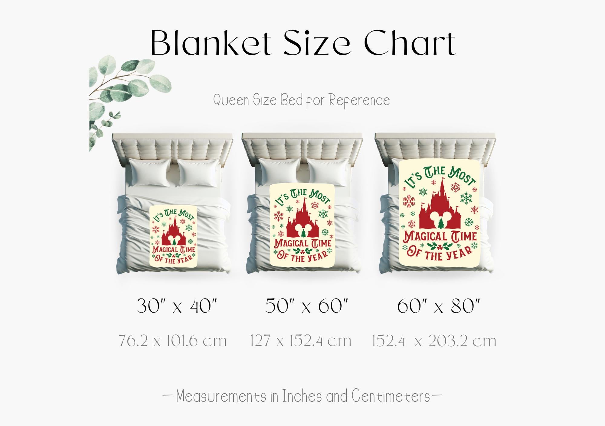It's The Most Magical Time of the Year Blanket,Magic Kingdom Blanket,Disney Xmas Blanket,Disney Castle Throw Blanket, Blanket Gifts for Her