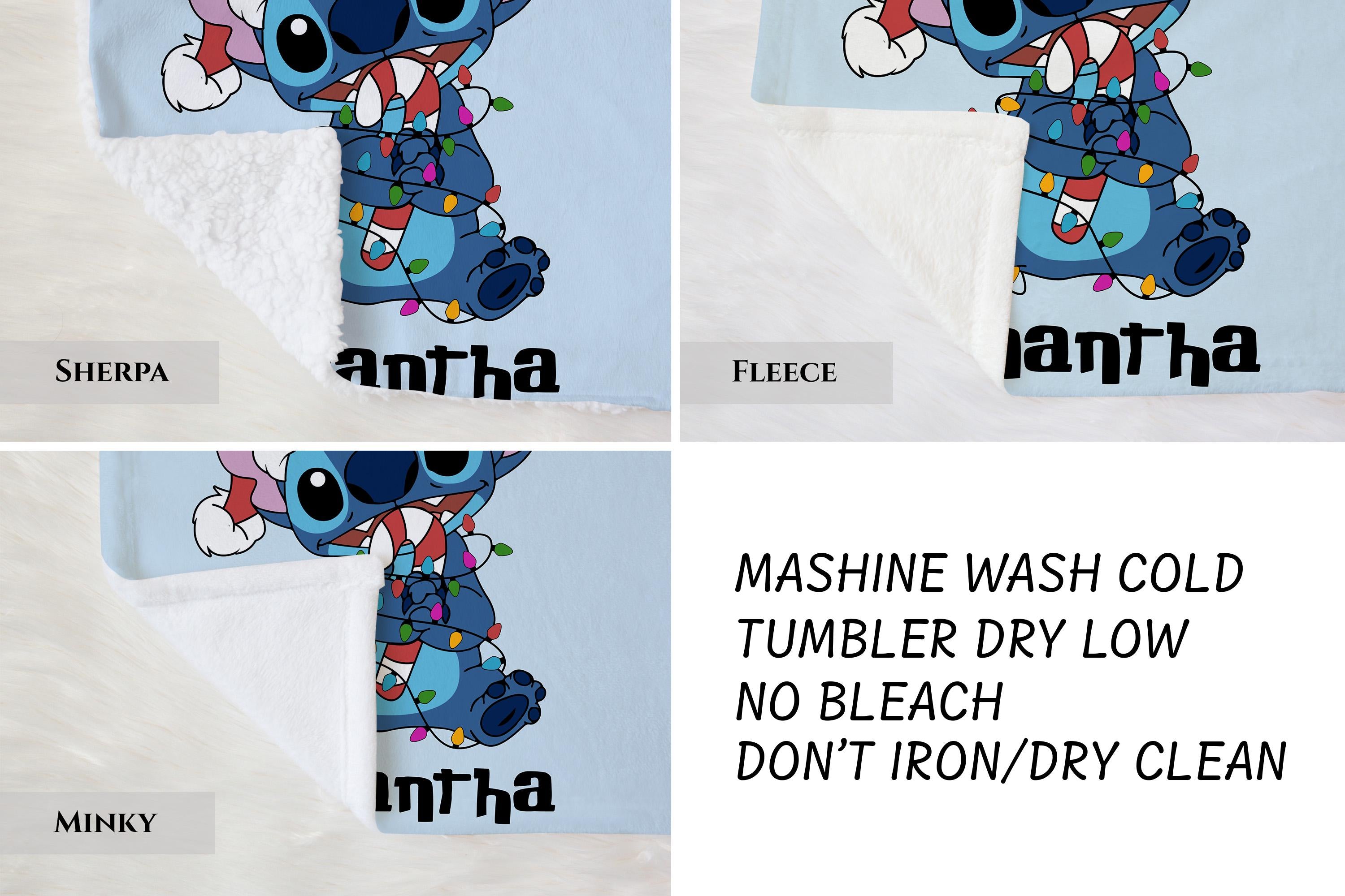 Lilo And Stitch Christmas Blanket,Magic Kingdom Xmas Throw Blanket, Stitch Lilo Xmas Blanket,Stitch Disneyland Christmas Throw Blanket Gift