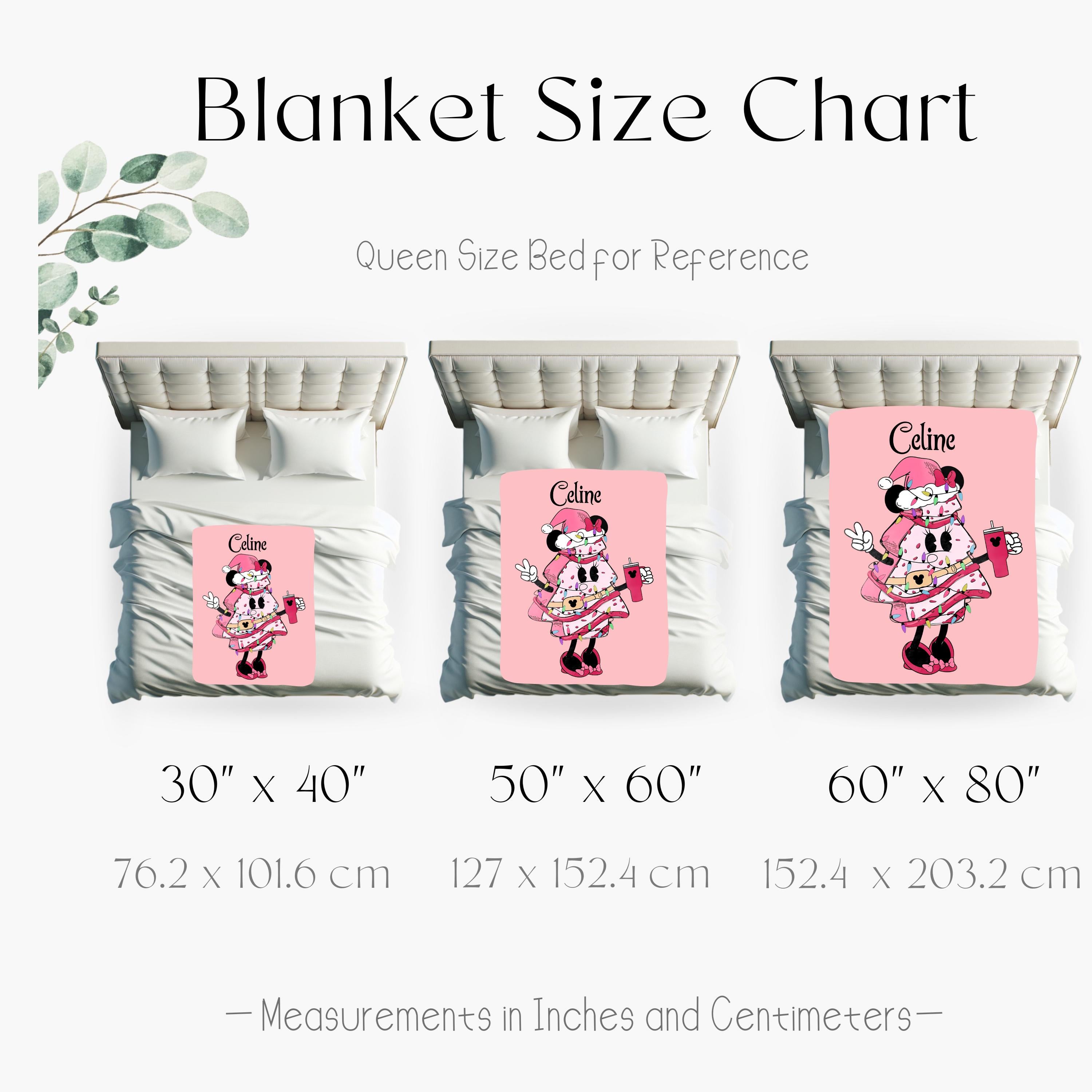 Cute Christmas Tree Cake Throw Blanket, Personalized Disney Christmas Gift Ideas, Cozy Season Blanket, Pink Cake Blanket, Custom Xmas Gift
