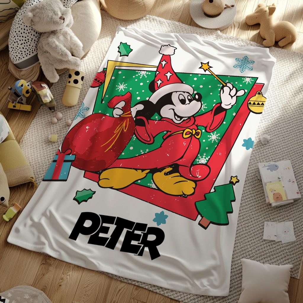 Sorcerer Mickey Throw Blanket, Disneyland Mickey Mouse Blanket, Fantasia's The Sorcerer Blanket, Magic Kingdom Blanket, Magician Mickey