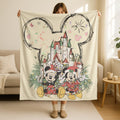 Mickey And Minnie Throw Blanket, Mickey Mouse And Minnie Couple Blanket, Romantic Disneyland Blanket, Cute Mickey Minnie Throw Blanket Gifts
