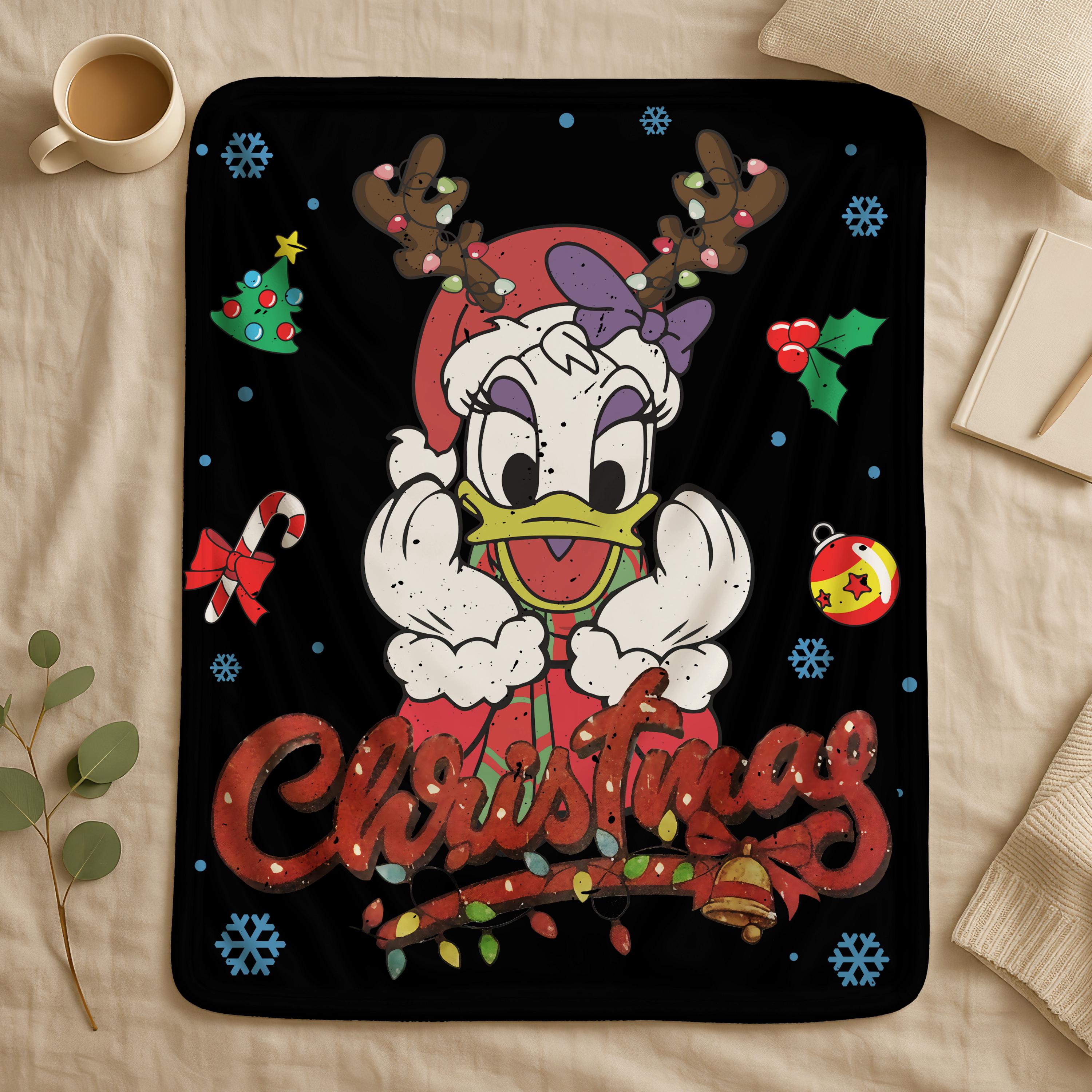 Disney Christmas Daisy Blanket,Disney Plush Blanket Kids Throw Blanket,Girl Disney Home Decor,Nursery Blanket,Wdw Daisy Disneyland Blanket