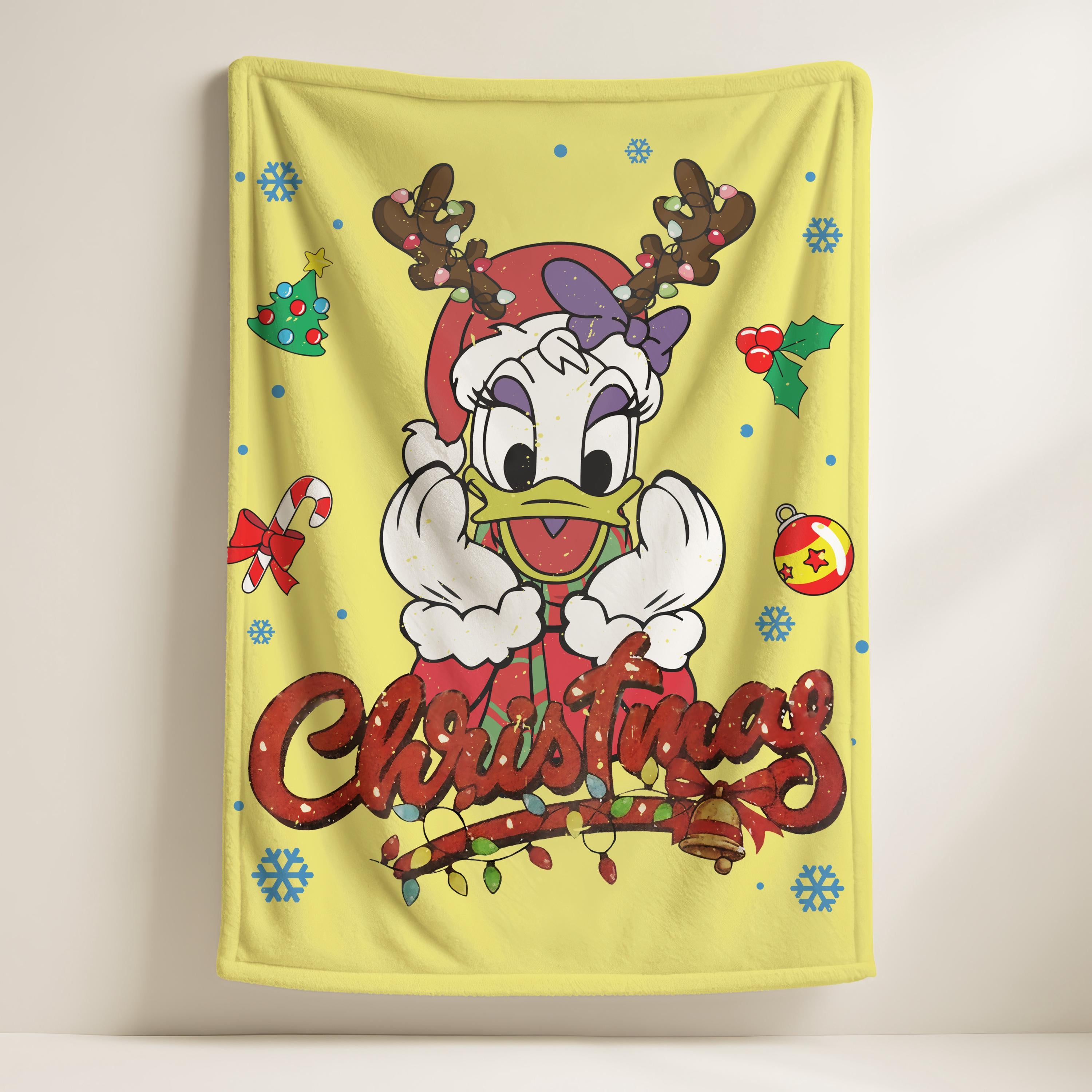 Disney Christmas Daisy Blanket,Disney Plush Blanket Kids Throw Blanket,Girl Disney Home Decor,Nursery Blanket,Wdw Daisy Disneyland Blanket