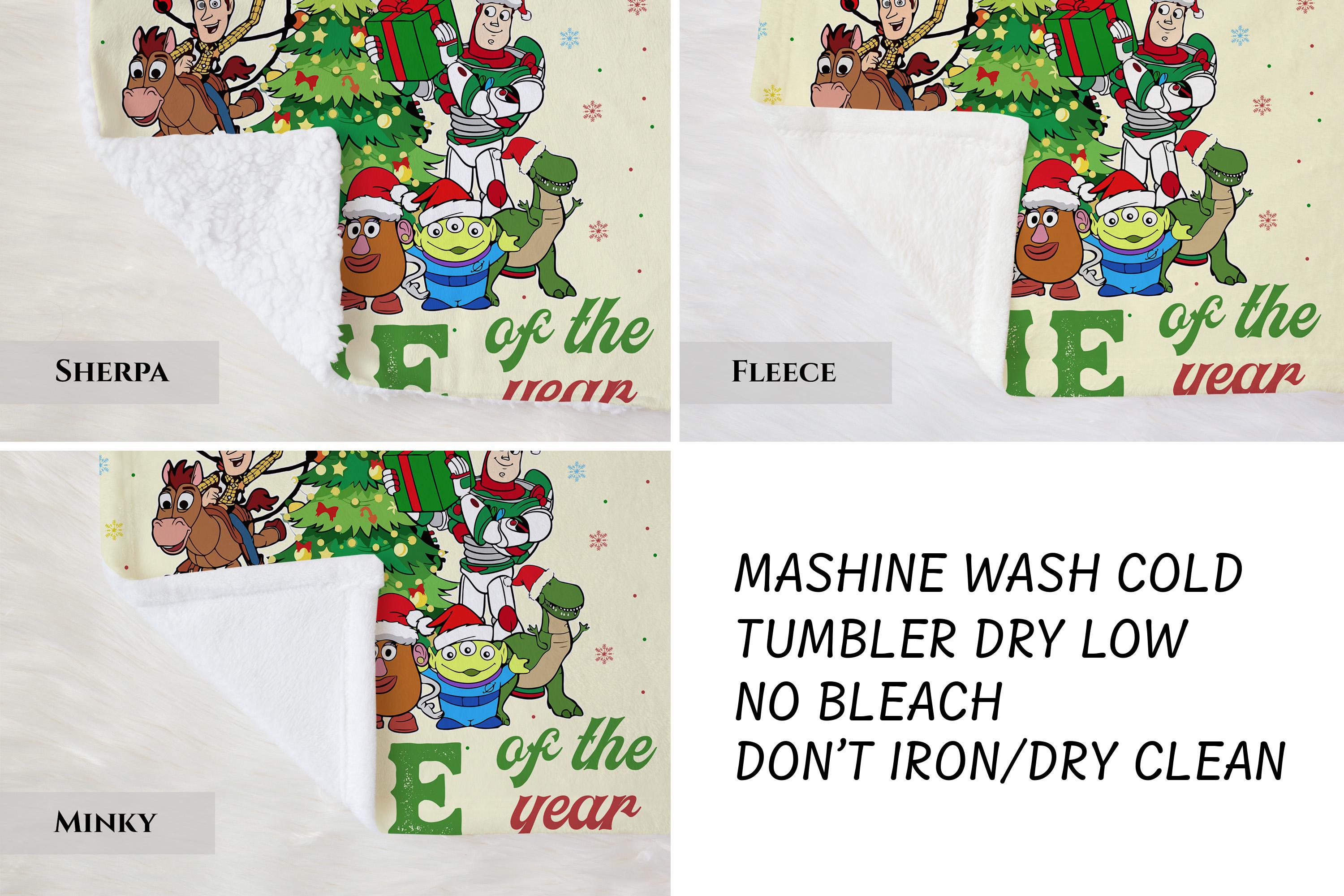 Christmas Toy Friends Blanket,Its the Most Wonderful Time Christmas Blanket,Elegant Holiday Gift,Christmas Tree and Lights Throw Blanket