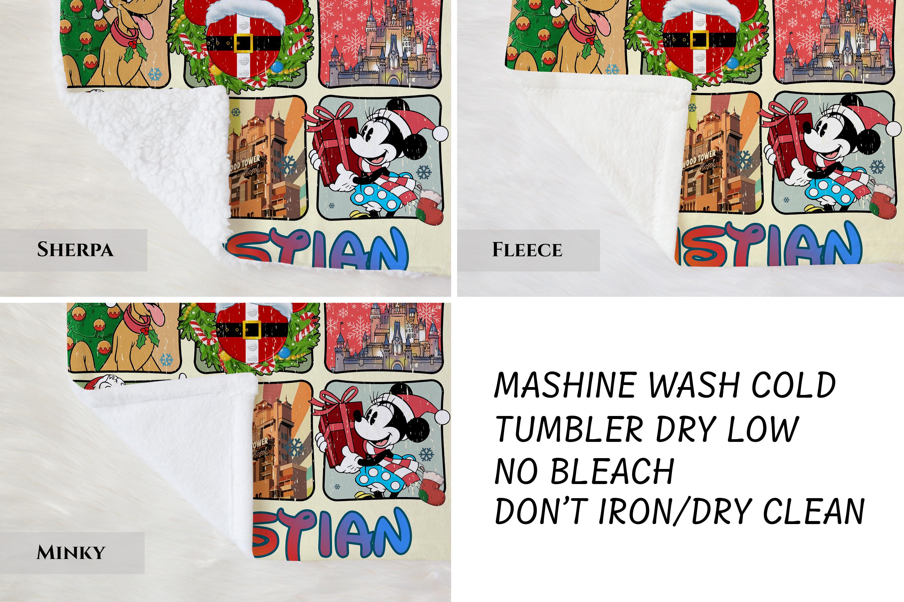 Mickey and Friends Disney Christmas Blanket,Disneyland Mickey Santa Claus Christmas Blanket,Christmas Gift,Kids Blanket,Magical Castle Throw