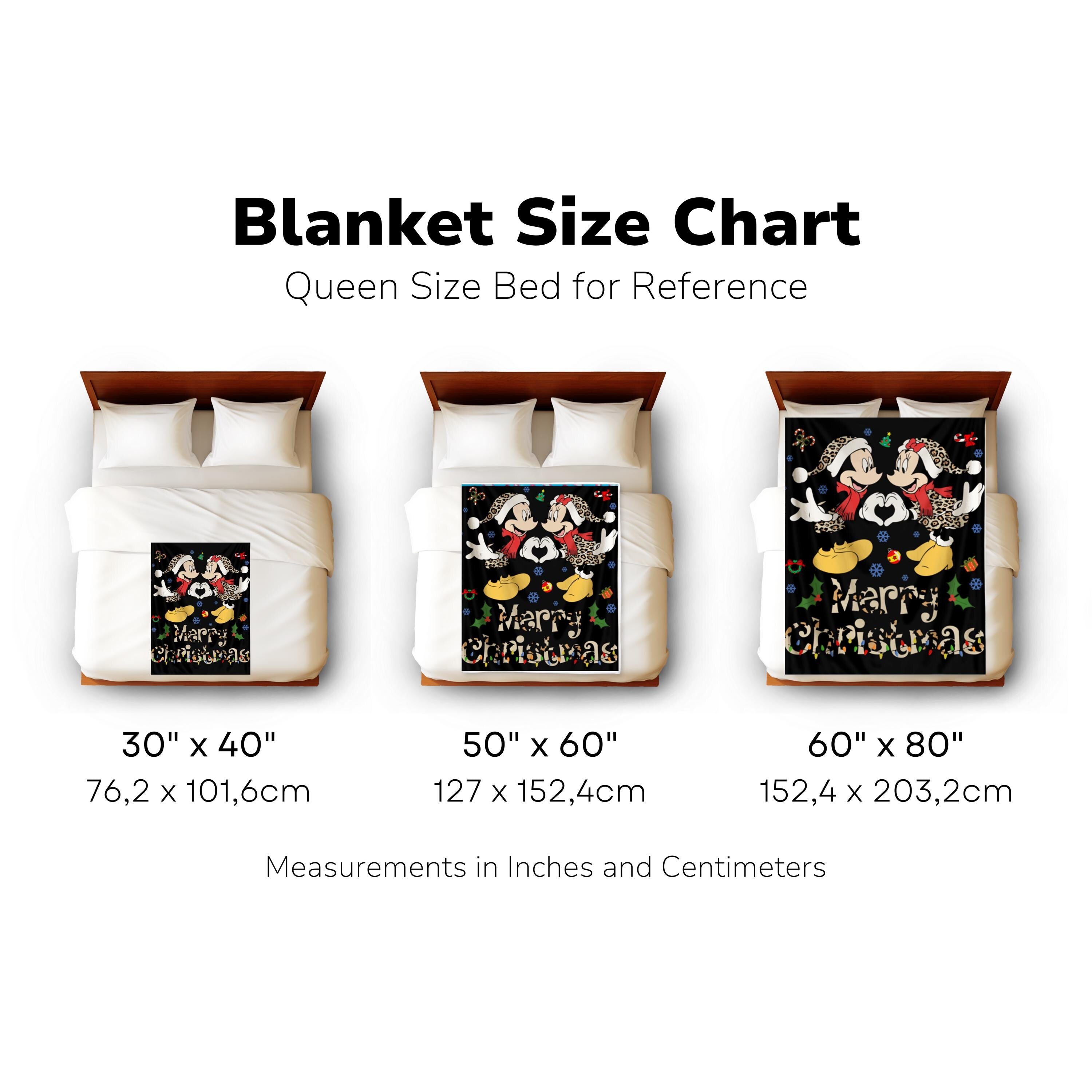 Disney Mickey Minnie Merry Christmas Blanket, Custom Couple Christmas Mickey & Minnie Fleece Blanket, Mickey Blanket,Disney Holiday Decor