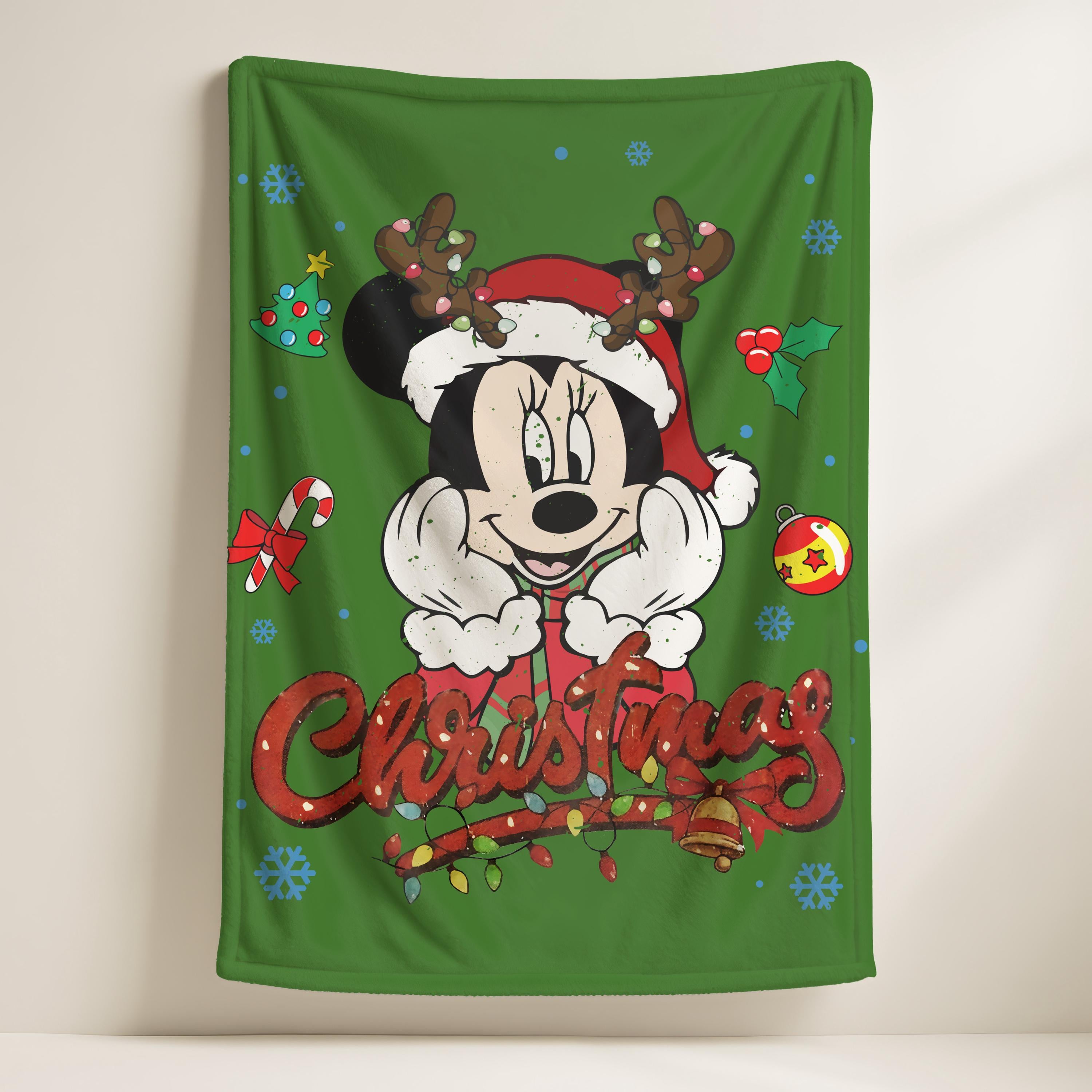 Mickey Disney Christmas Blanket, Mickey Blanket, Disneyland Mickey Santa Claus Christmas Couch Sofa Blanket, Toddler Christmas Party Gift