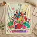 Personalized Disney Princess Blanket,Custom Name Disney Princess Blanket,Gift for Daughter,Castle Disney Princess Throw,Castle Bedroom Decor