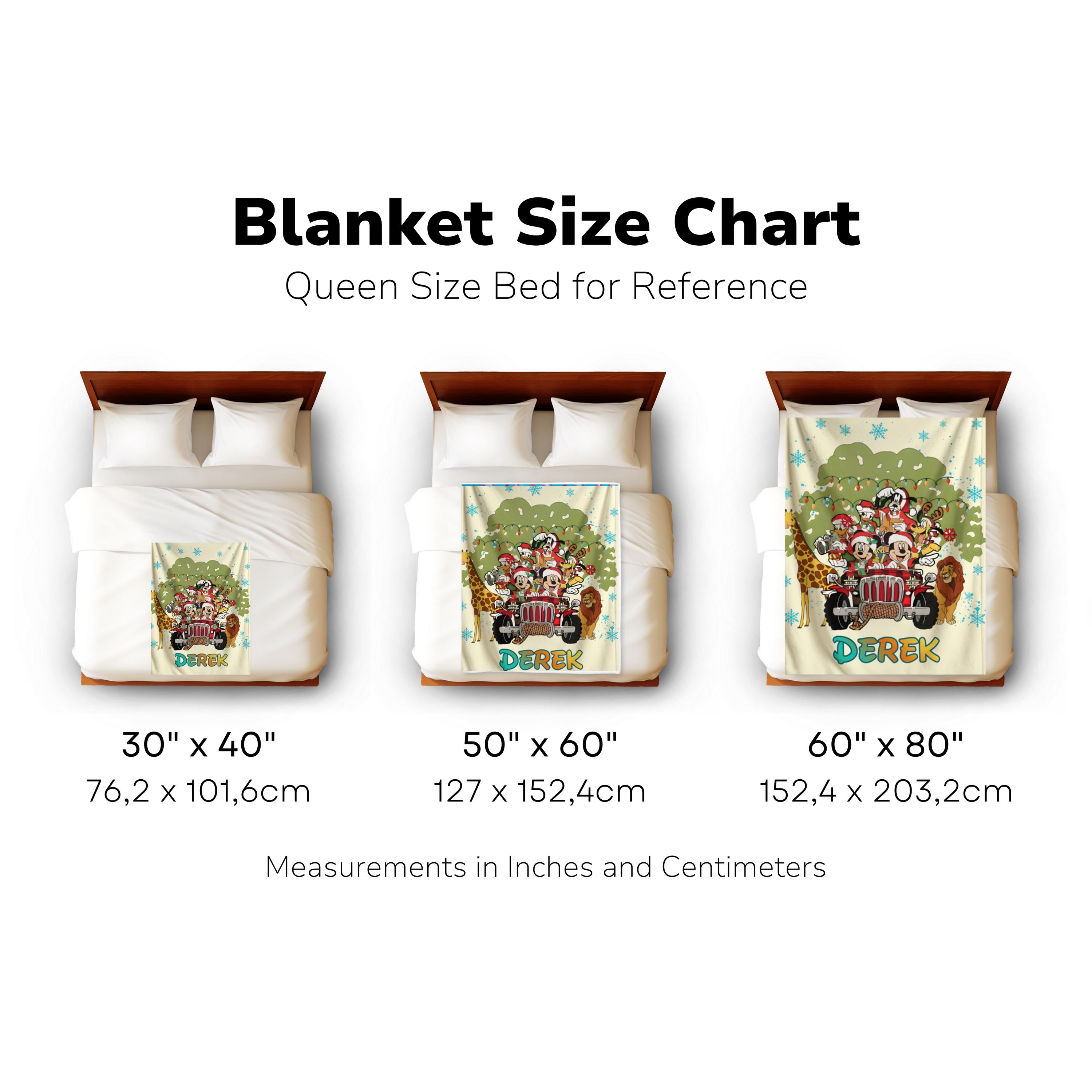 Custom Name Animal Kingdom Blanket,Disney Safari Mode Throw,Mickey & Friends Christmas Gift,Disney Christmas Gift,Kids Nursery Blanket Gift