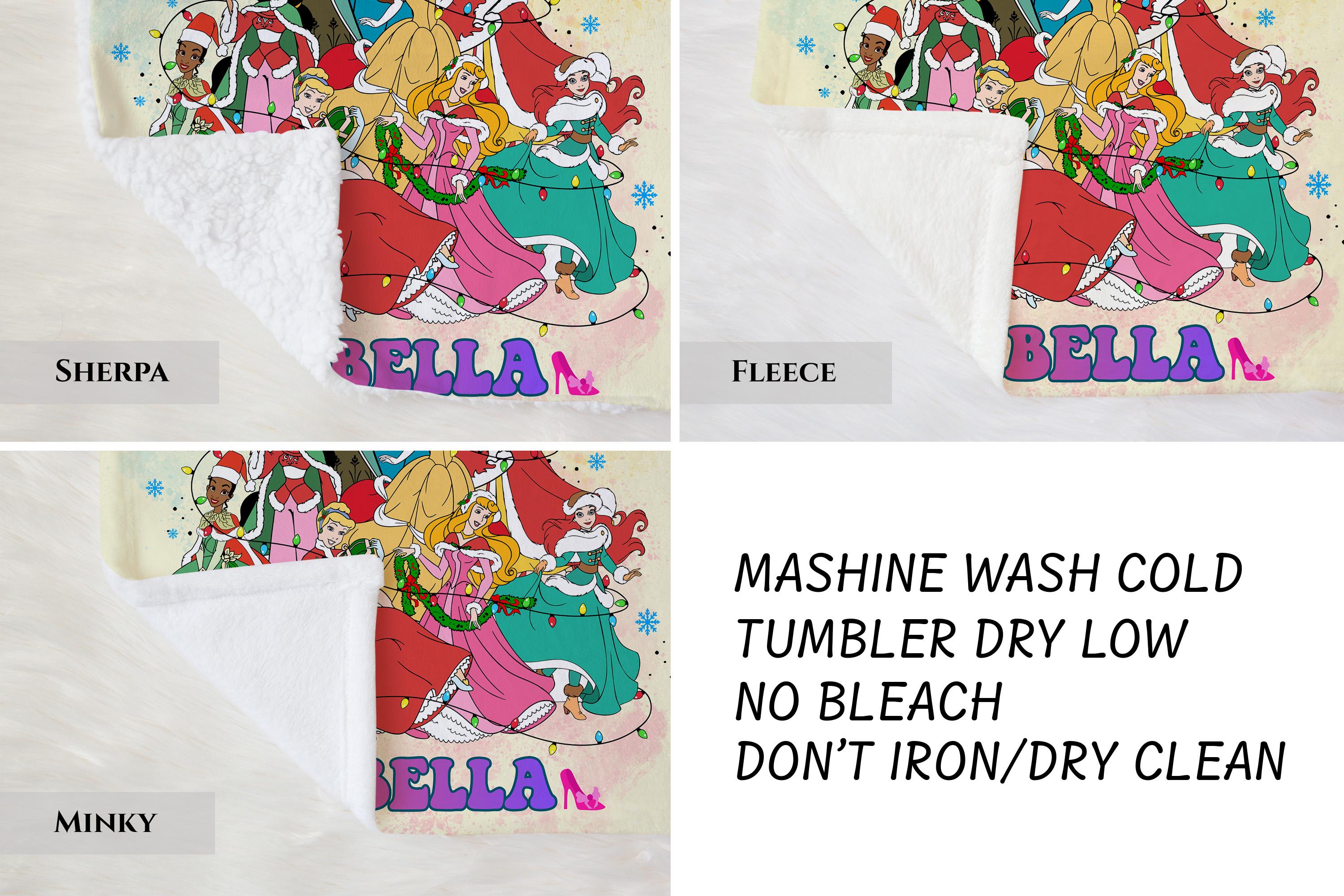 Personalized Disney Princess Blanket,Custom Name Disney Princess Blanket,Gift for Daughter,Castle Disney Princess Throw,Castle Bedroom Decor