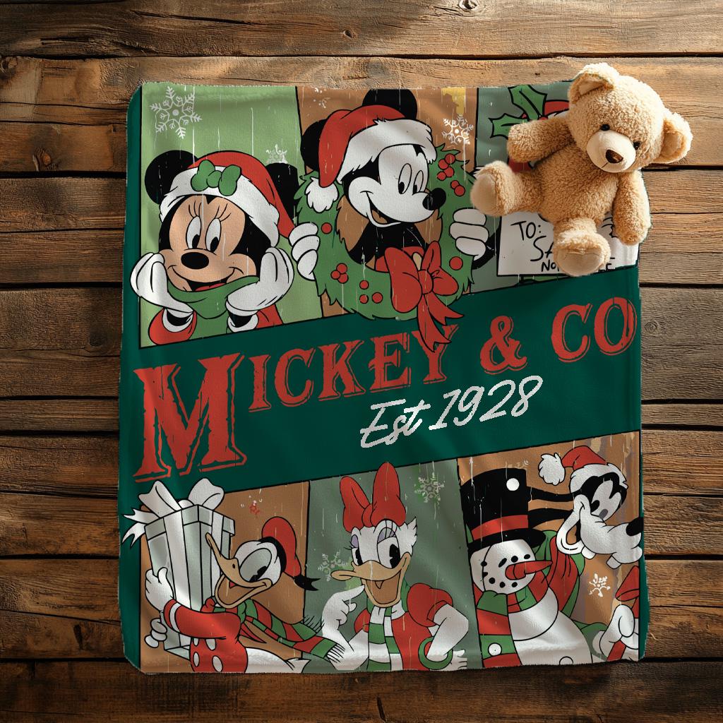 Retro Mickey & Co 1928 Blanket,Disney Blanket Gift for Kids,Mickey Mouse Blankets,Nursery Blanket,Magic Kingdom Blanket,Disney Birthday Girl