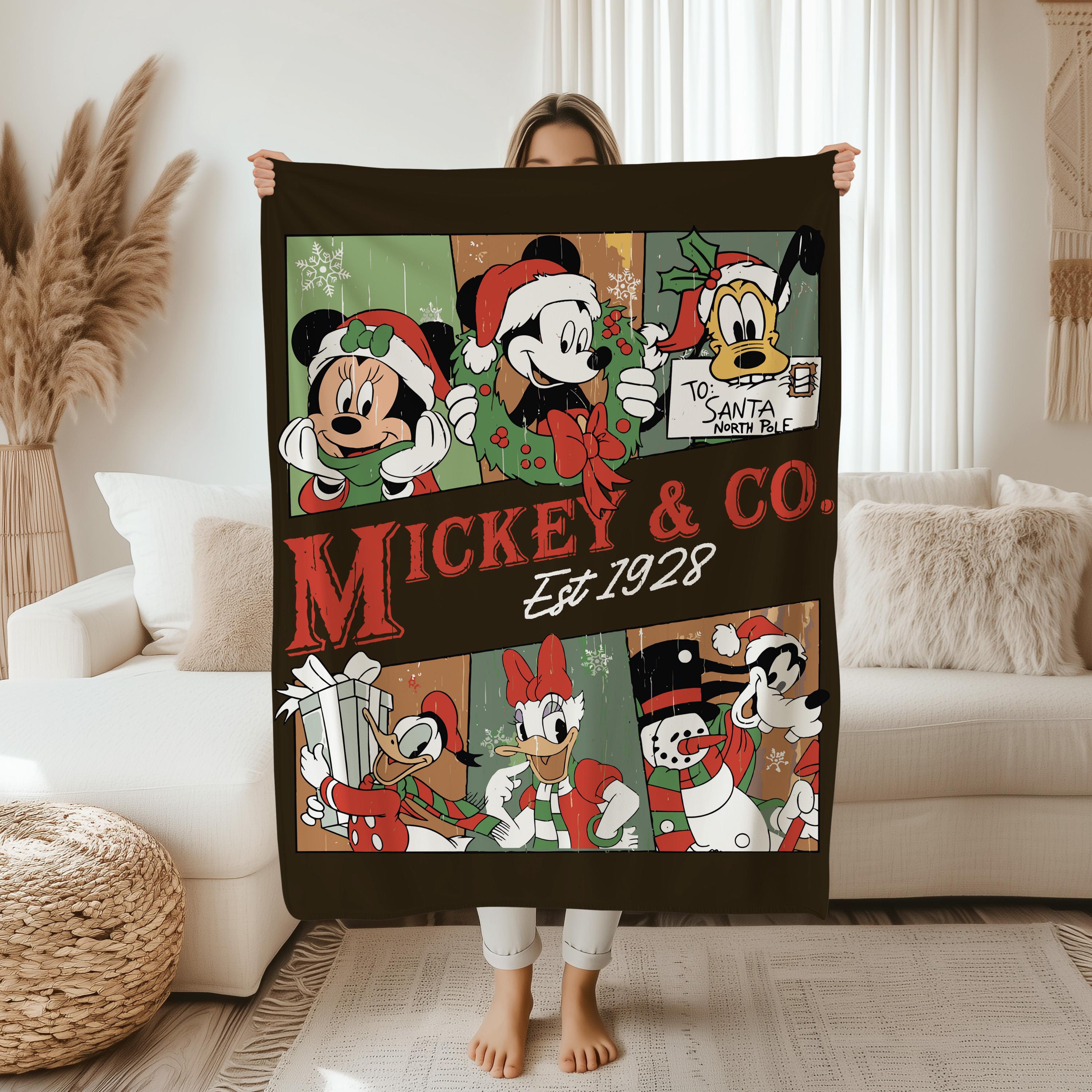 Retro Mickey & Co 1928 Blanket,Disney Blanket Gift for Kids,Mickey Mouse Blankets,Nursery Blanket,Magic Kingdom Blanket,Disney Birthday Girl