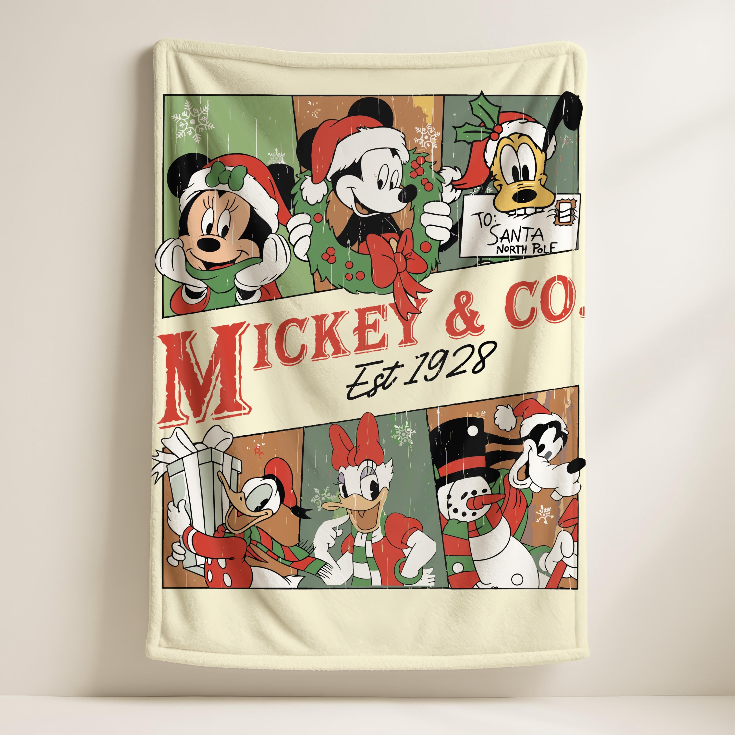 Retro Mickey & Co 1928 Blanket,Disney Blanket Gift for Kids,Mickey Mouse Blankets,Nursery Blanket,Magic Kingdom Blanket,Disney Birthday Girl
