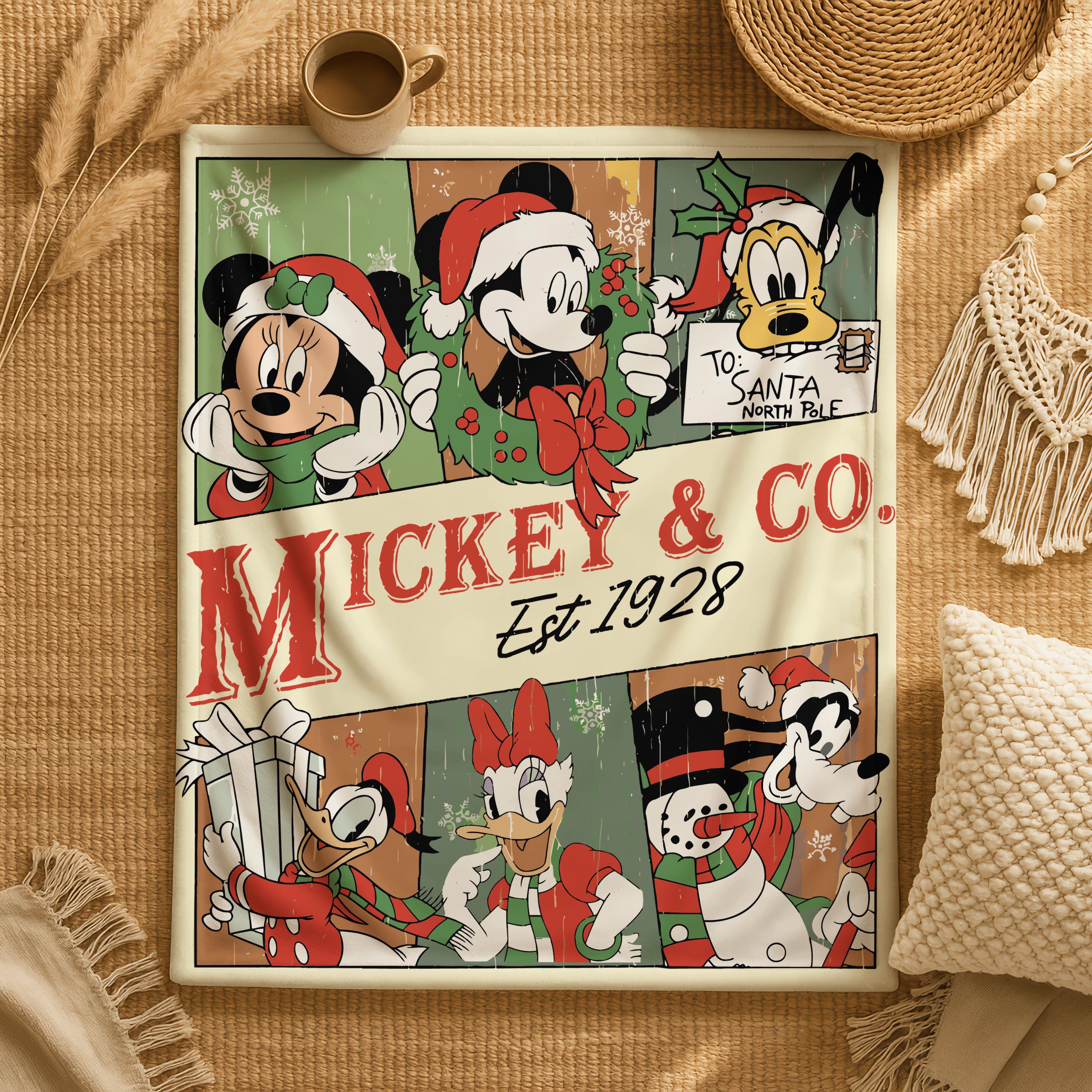 Retro Mickey & Co 1928 Blanket,Disney Blanket Gift for Kids,Mickey Mouse Blankets,Nursery Blanket,Magic Kingdom Blanket,Disney Birthday Girl
