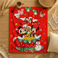Disney Christmas Mickey And Friends Throw Blanket,Mickey Minnie Donald Daisy Pluto Goofy Blanket, Disneyland Movie Gift Blanket,Nursery Gift