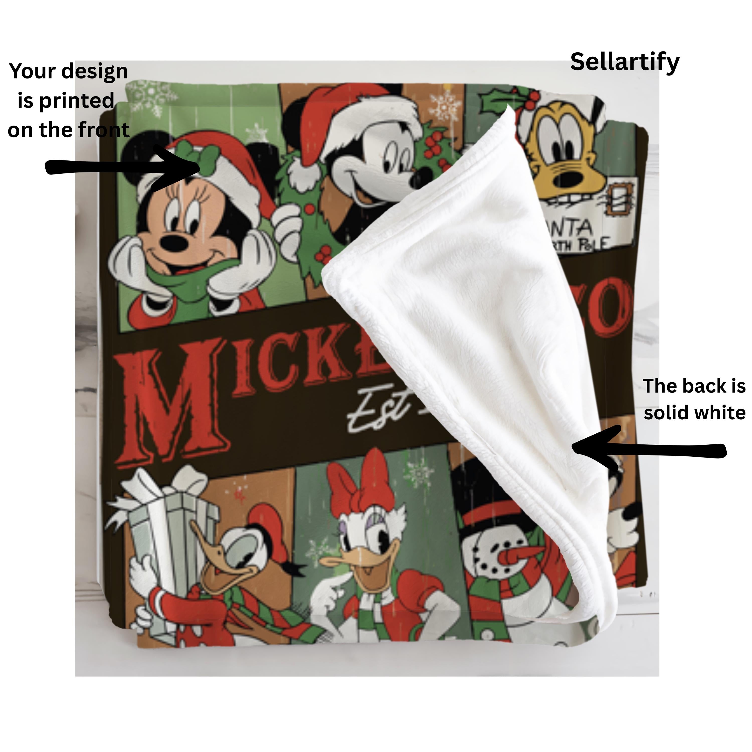 Retro Mickey & Co 1928 Blanket,Disney Blanket Gift for Kids,Mickey Mouse Blankets,Nursery Blanket,Magic Kingdom Blanket,Disney Birthday Girl