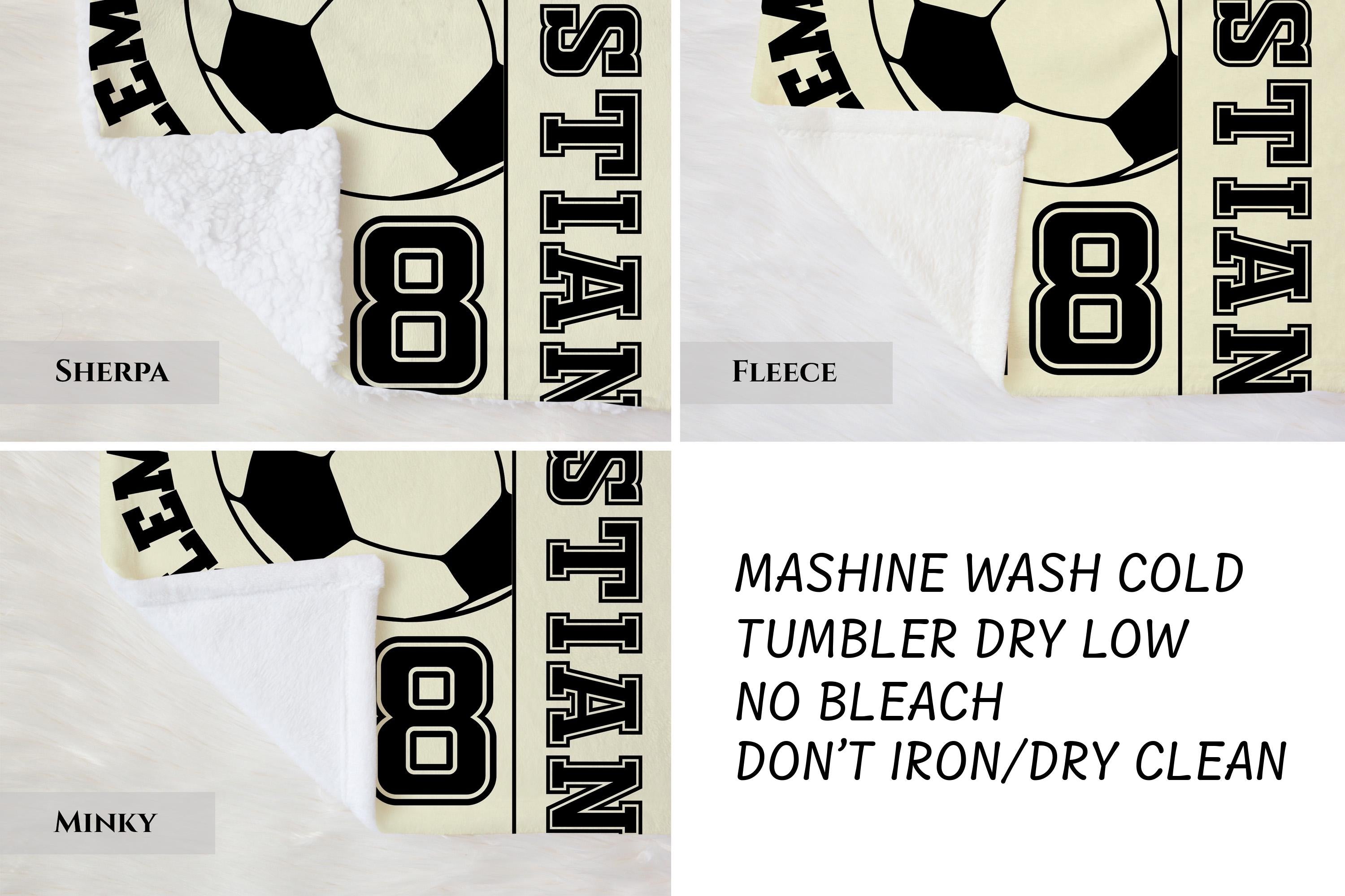 Custom Soccer Blanket Gift for Soccer  Player,Soccer Action Custom Sports Blanket, Personalized Soccer Gift, Sports Blanket