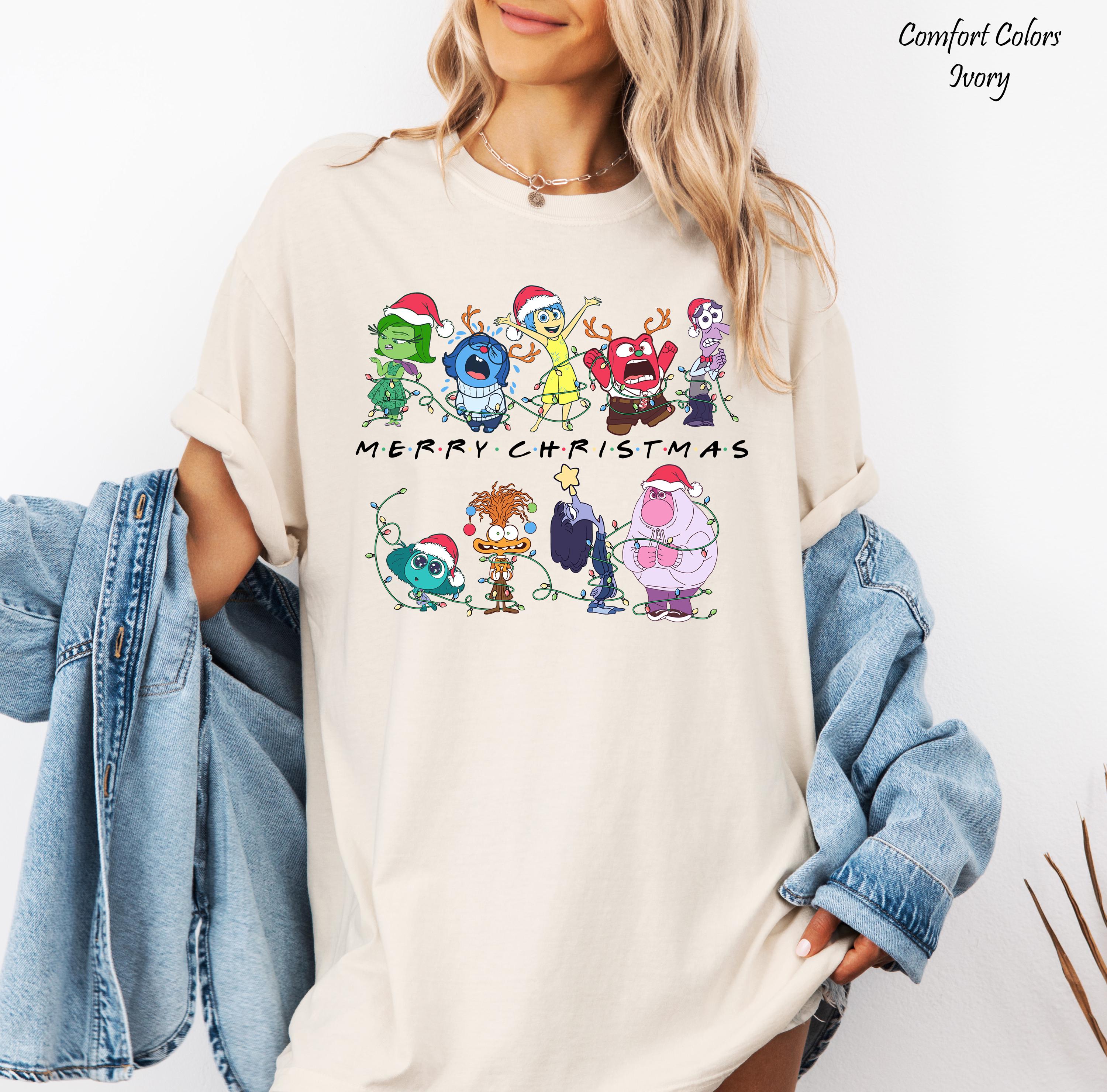 Inside Out Merry Christmas Shirt, Disneyland Trip Family Matching Tee,  Inside Out Pixar, Magical Vacation Tees, Inside Out Characters Tee