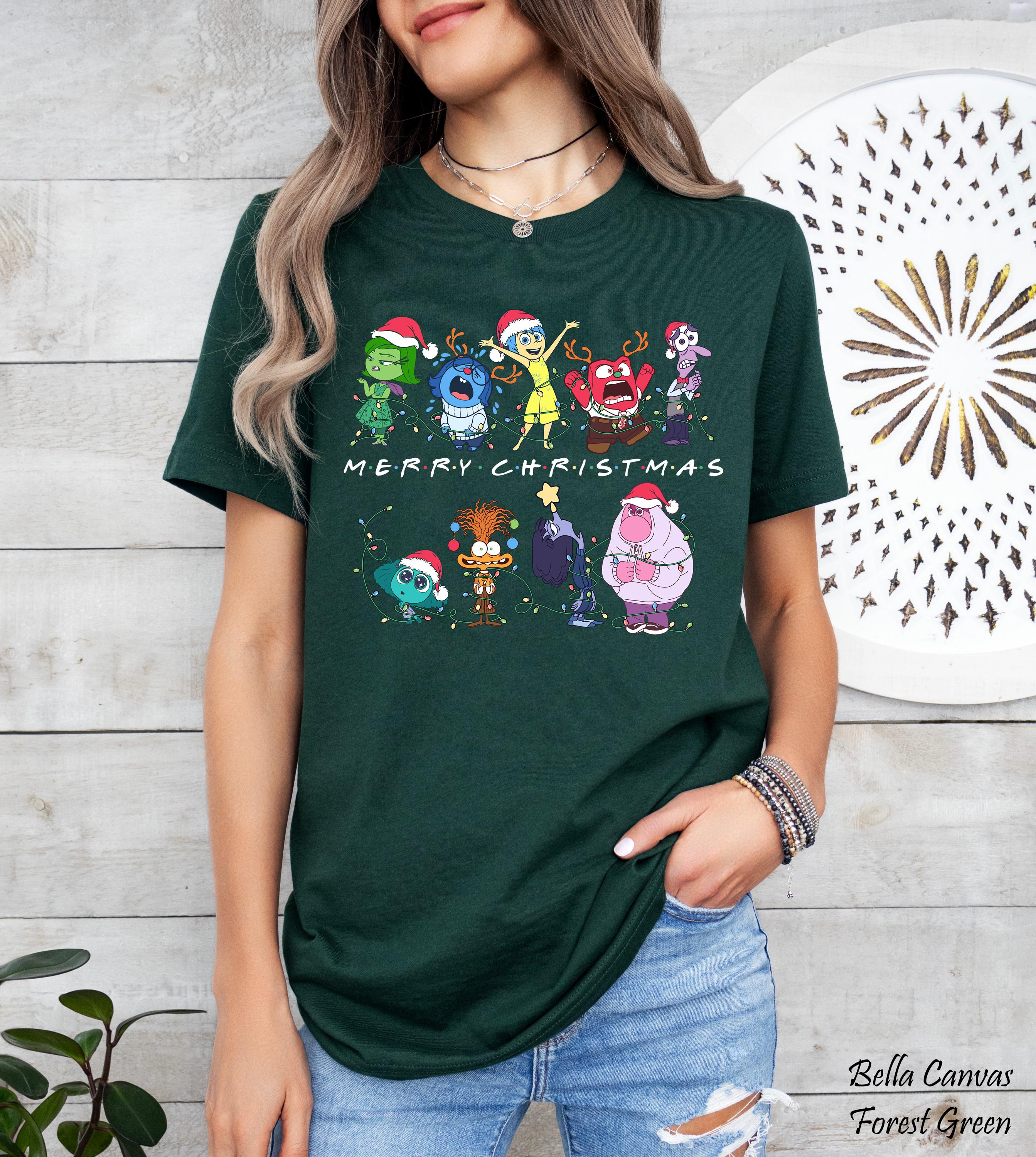 Inside Out Merry Christmas Shirt, Disneyland Trip Family Matching Tee,  Inside Out Pixar, Magical Vacation Tees, Inside Out Characters Tee