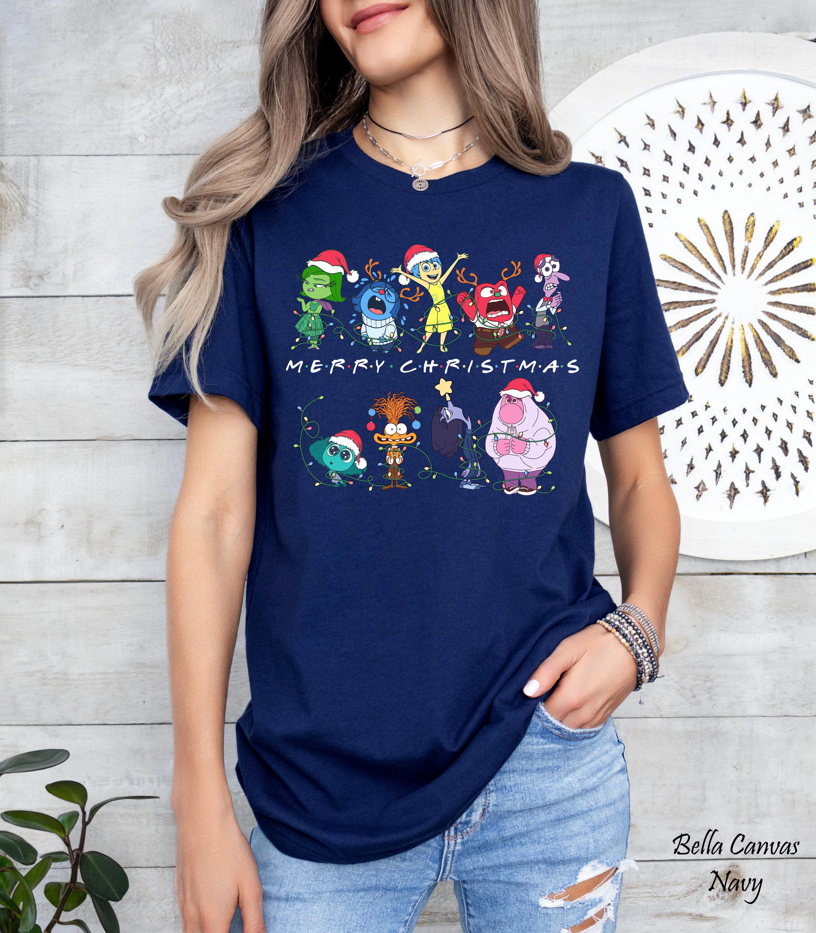 Inside Out Merry Christmas Shirt, Disneyland Trip Family Matching Tee,  Inside Out Pixar, Magical Vacation Tees, Inside Out Characters Tee