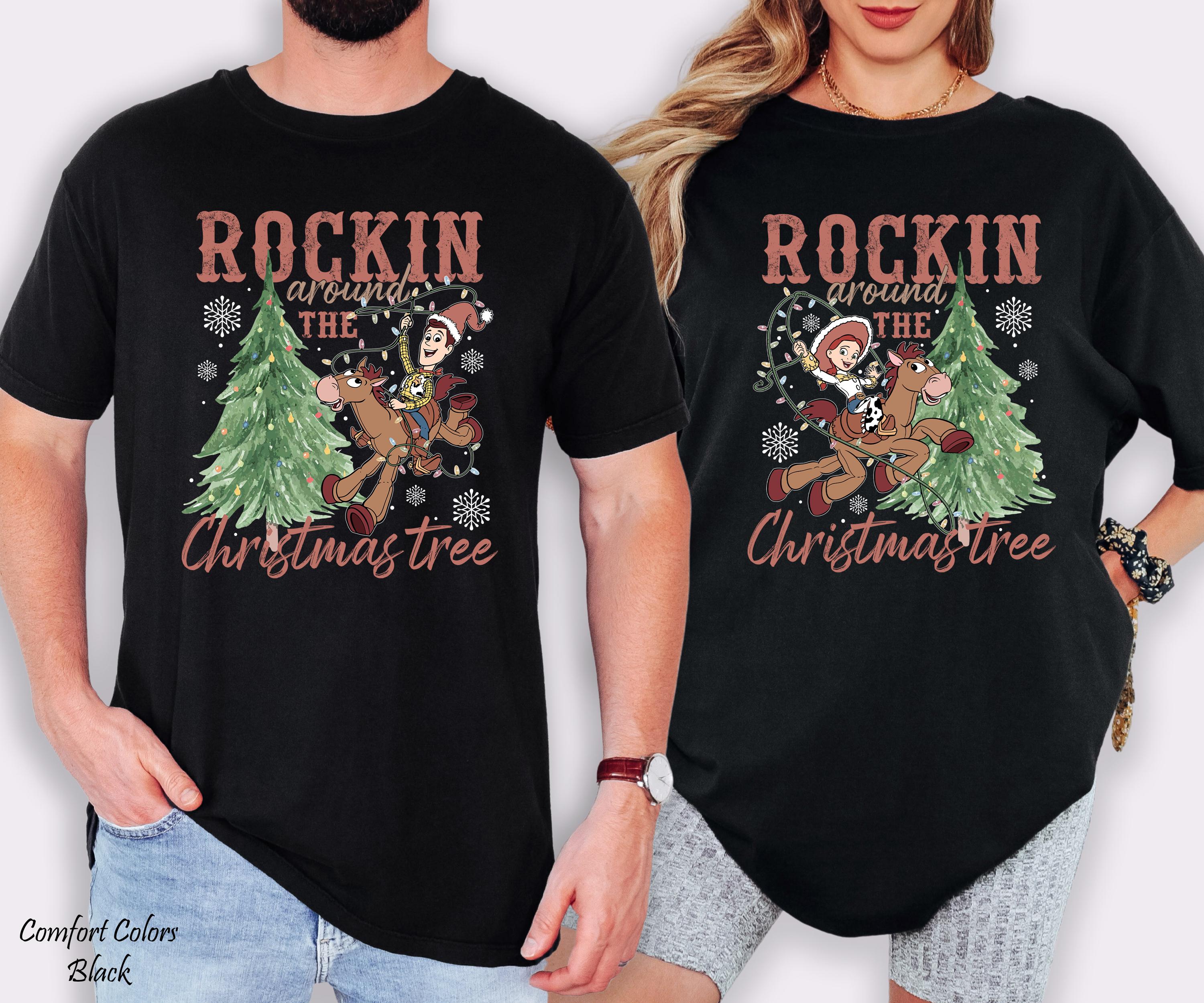 Rockin' Around The Christmas Shirt, Disney Pixar Toy Story Christmas Shirt, Free Farm Fresh Shirt,Disney Christmas Party Shirt,Xmas Shirt