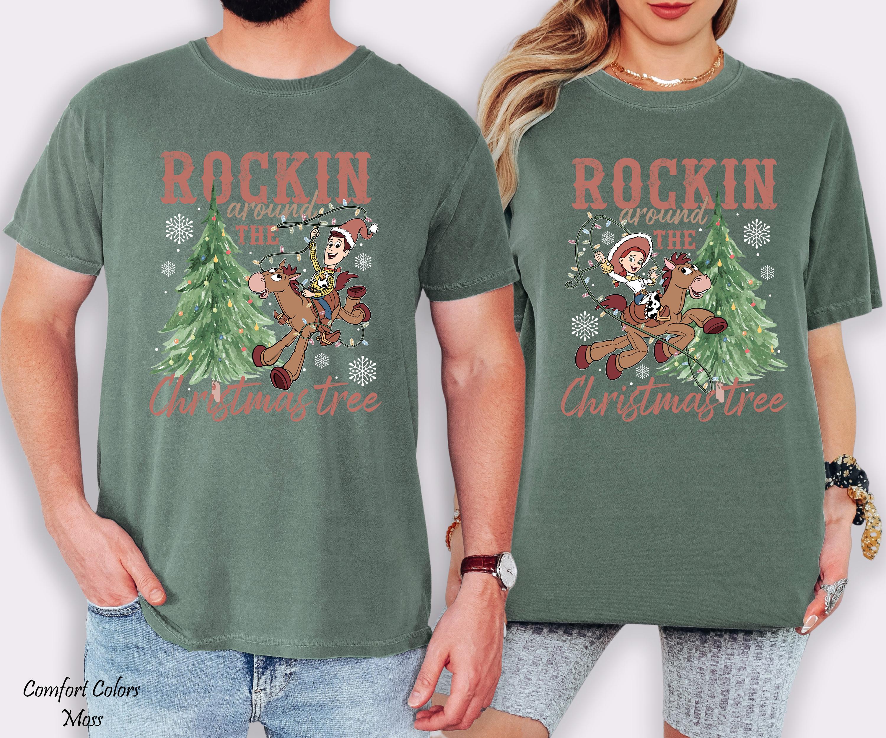 Rockin' Around The Christmas Shirt, Disney Pixar Toy Story Christmas Shirt, Free Farm Fresh Shirt,Disney Christmas Party Shirt,Xmas Shirt