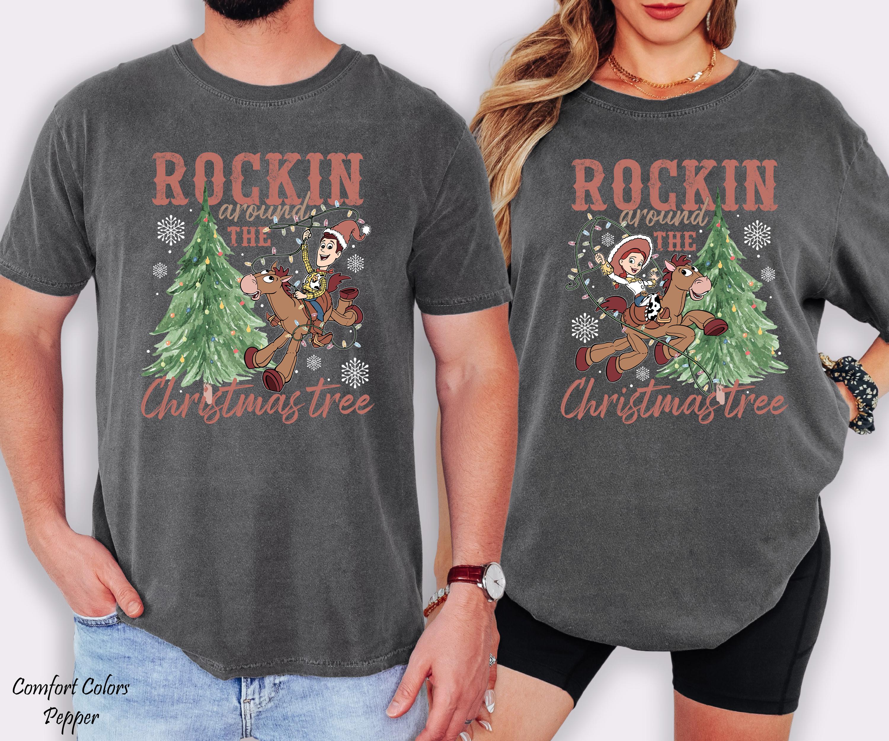 Rockin' Around The Christmas Shirt, Disney Pixar Toy Story Christmas Shirt, Free Farm Fresh Shirt,Disney Christmas Party Shirt,Xmas Shirt