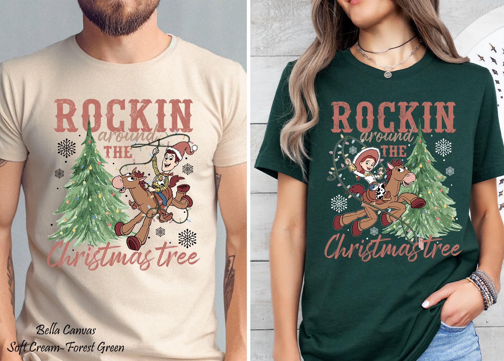 Rockin' Around The Christmas Shirt, Disney Pixar Toy Story Christmas Shirt, Free Farm Fresh Shirt,Disney Christmas Party Shirt,Xmas Shirt